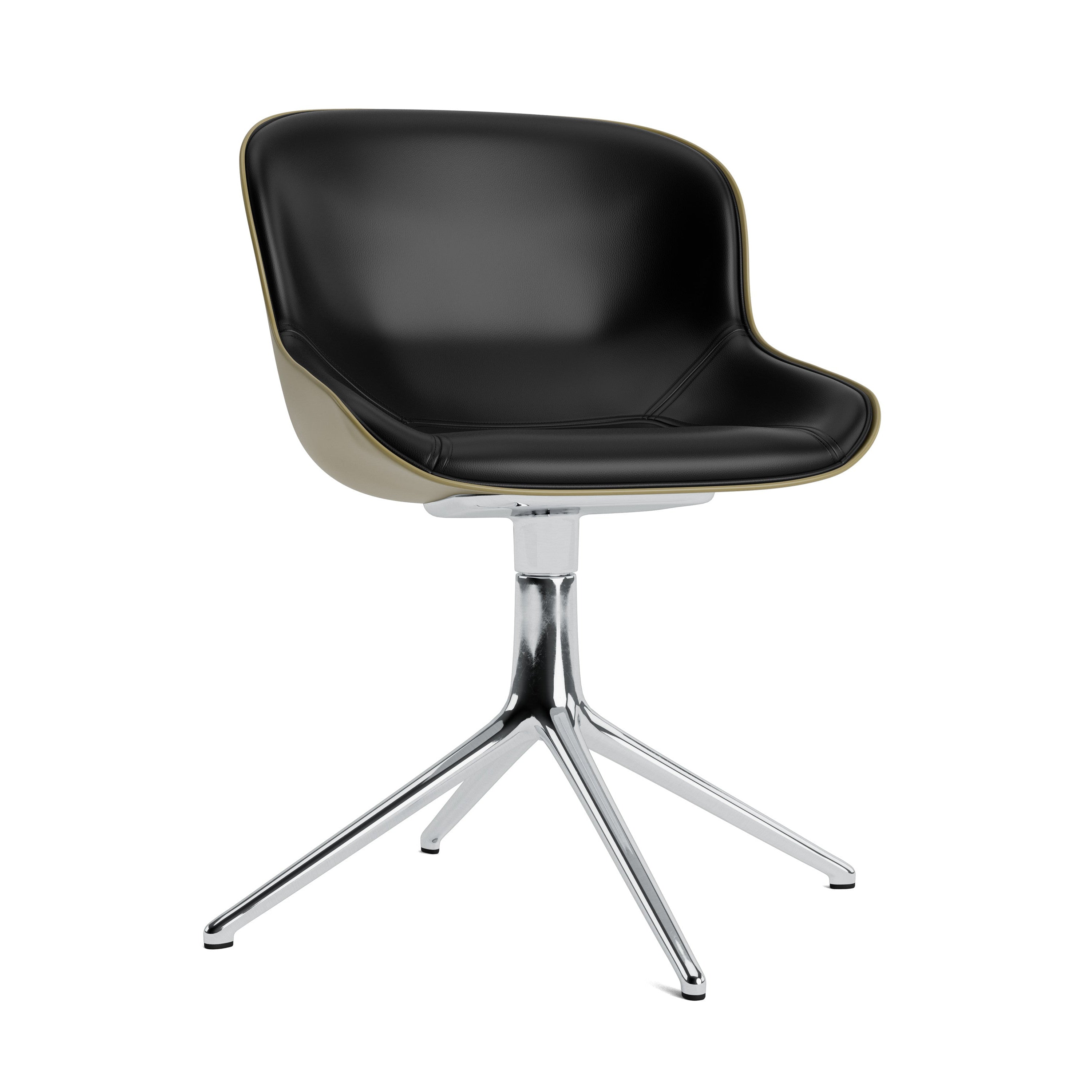 Hyg 4L Olive Polster Office Chair mit einer Aluminiumbasis
