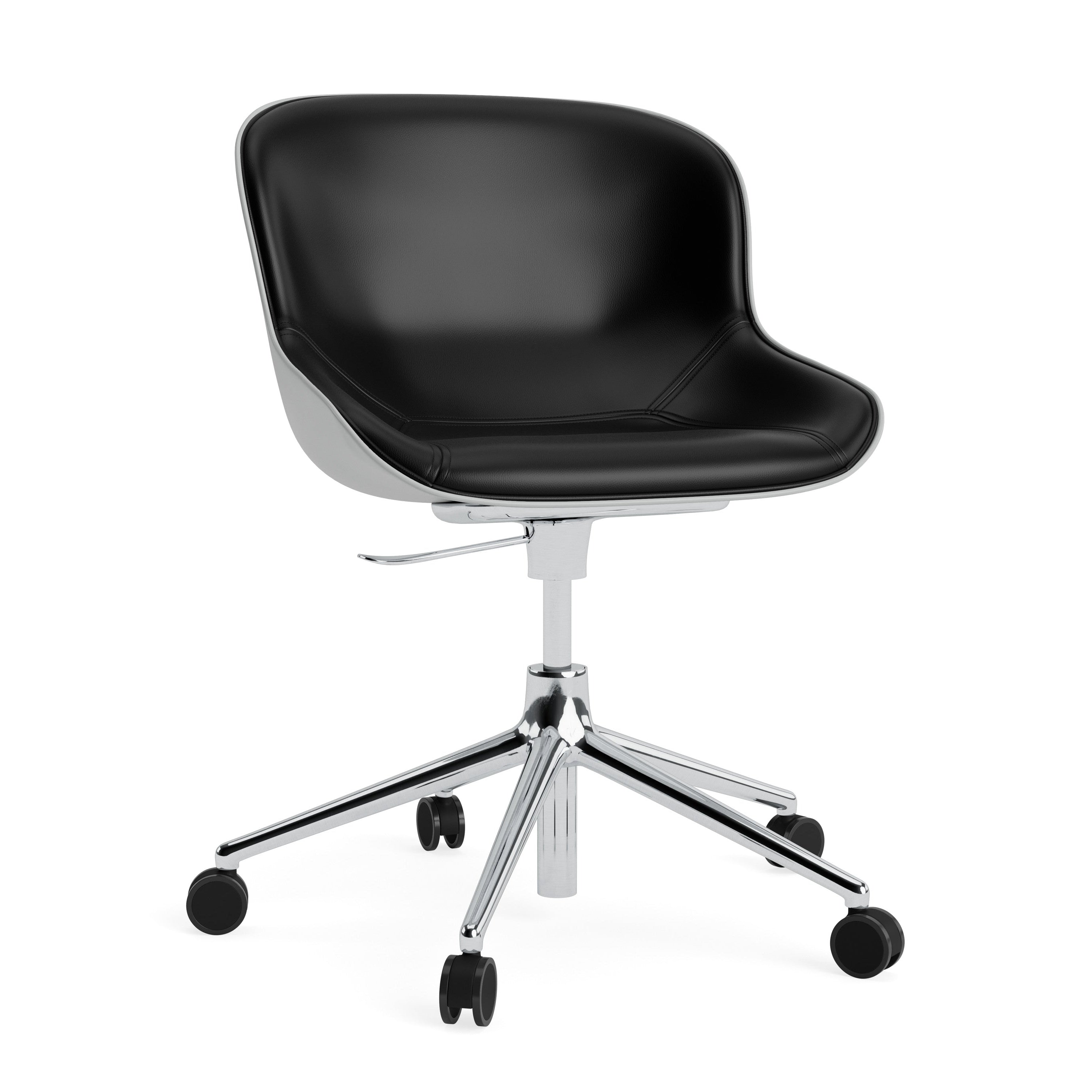 Hyg 5W Grey upholson Office Chair mit einer Aluminiumbasis
