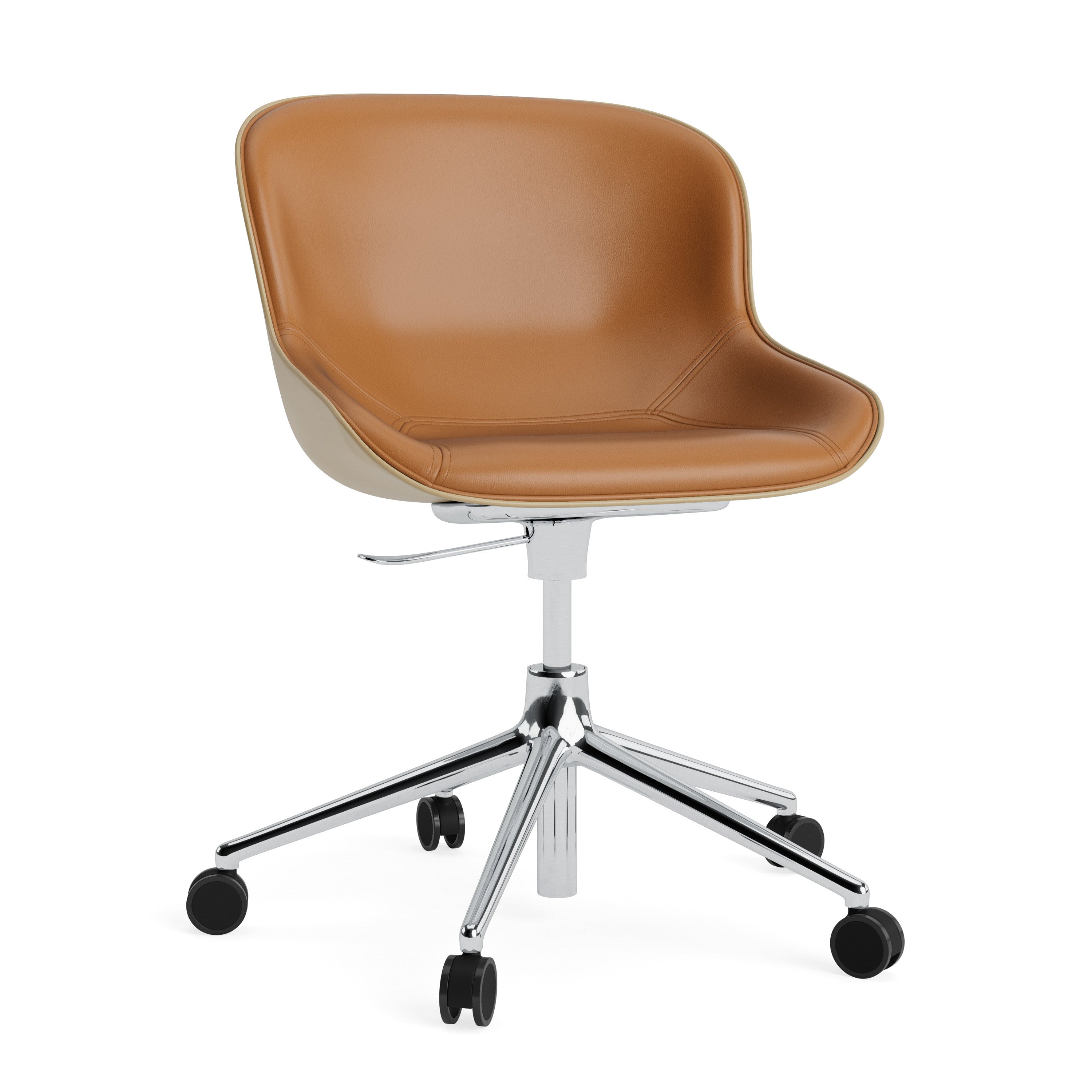 Polsterer Bürostuhl Hyg 5w Sandy mit einer Aluminiumbasis