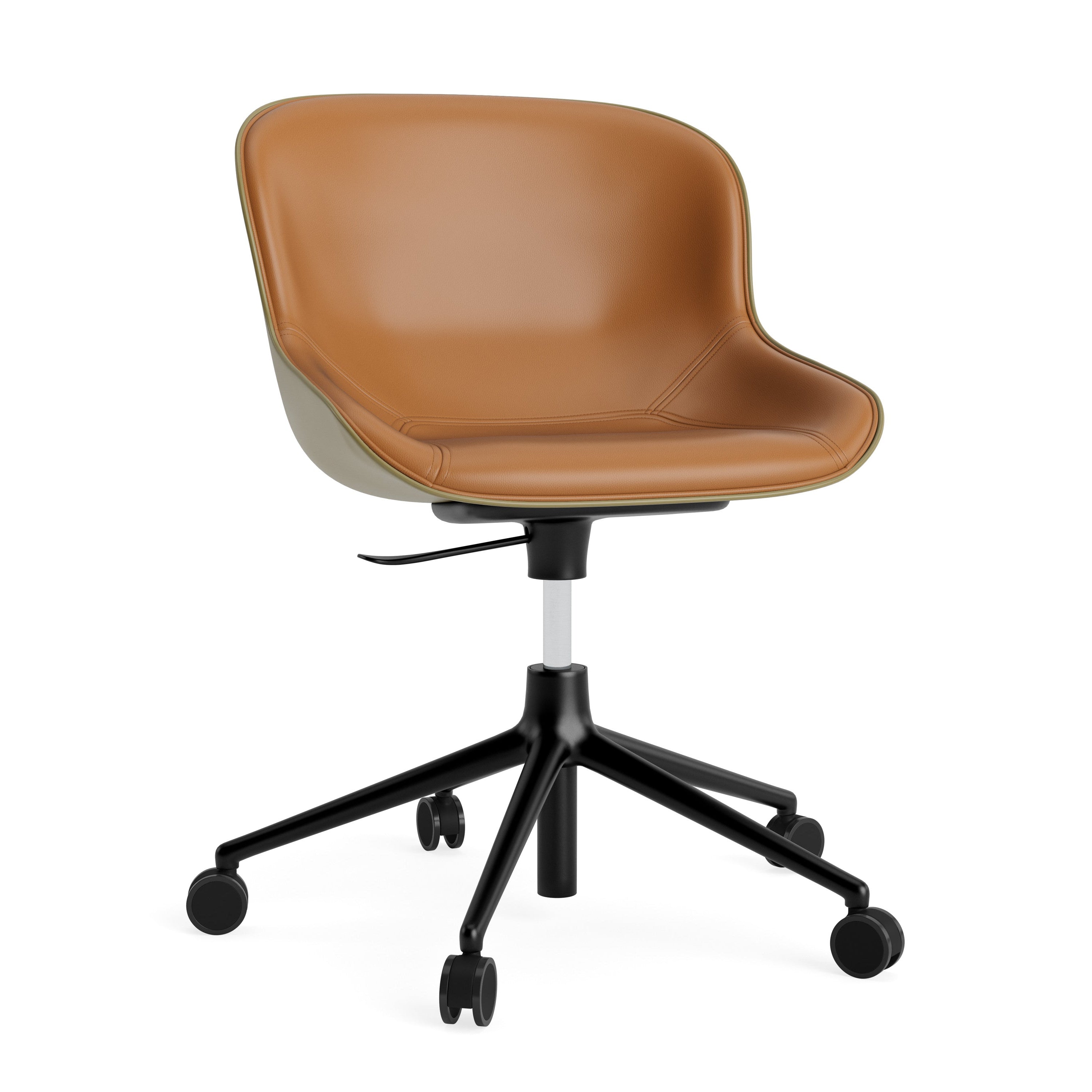 Hyg 5W Olive Polster Office Stuhl mit einer schwarzen Basis