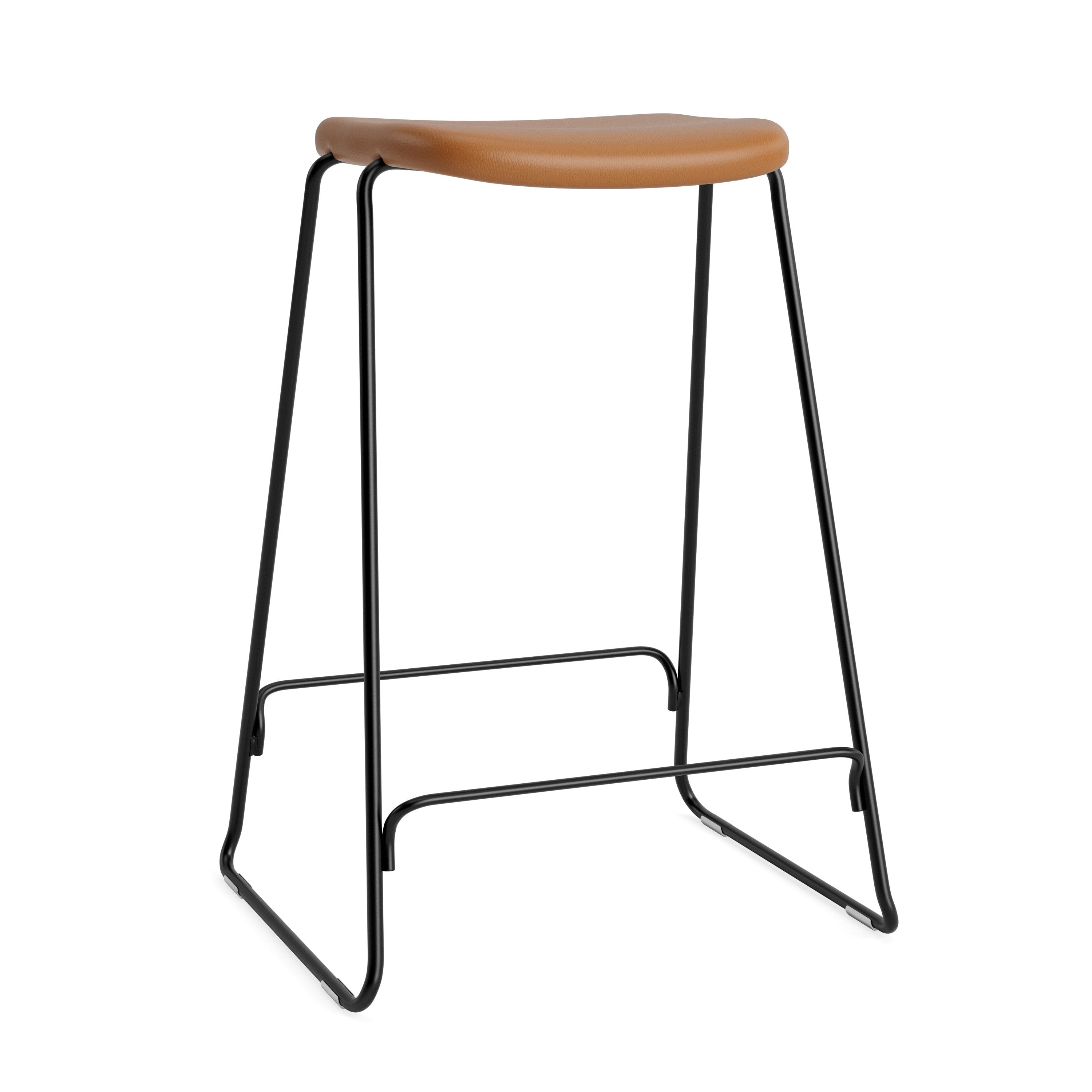 Bar chair upholstered just with a black base