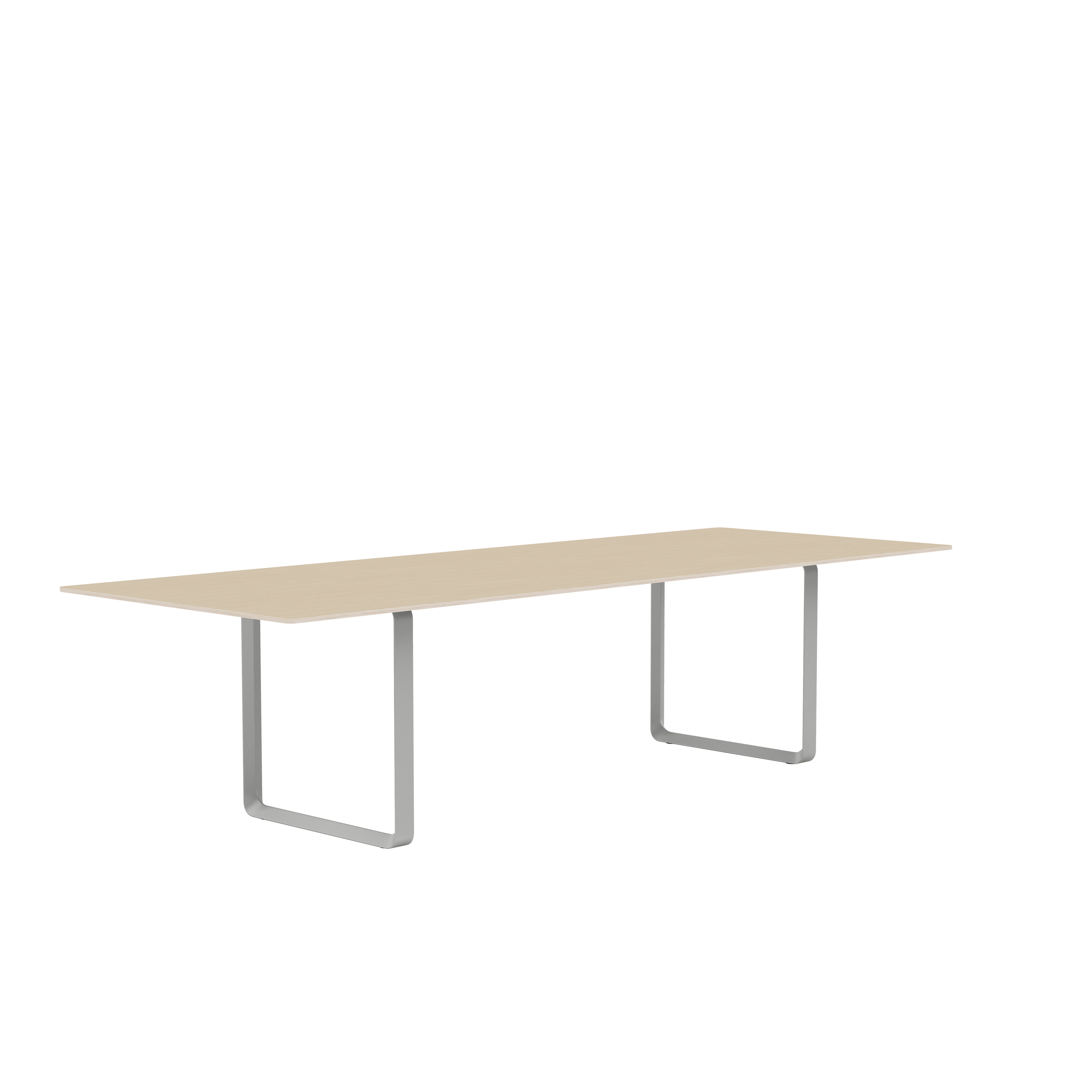 70/70 Oak Veneer Table with Gray Base