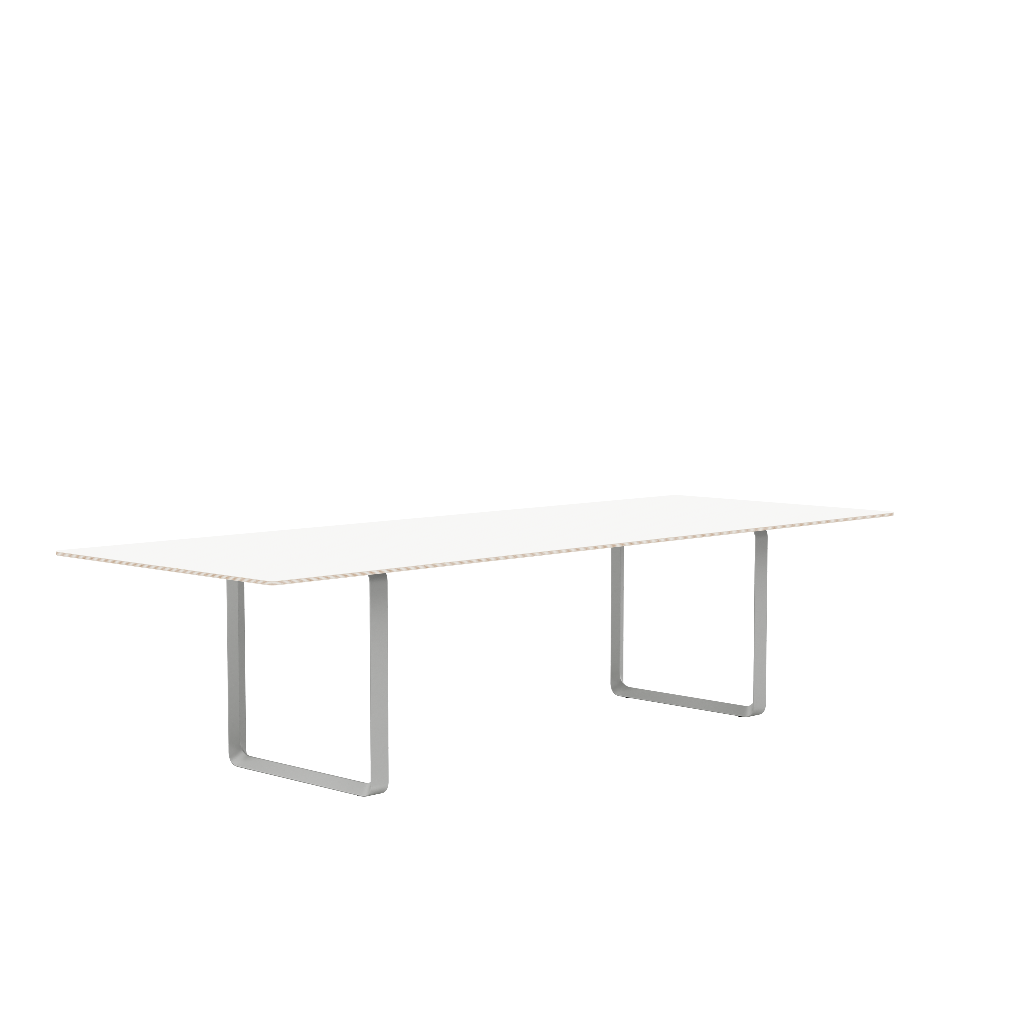 Tisch 70/70 weiß mit grauem Fuß