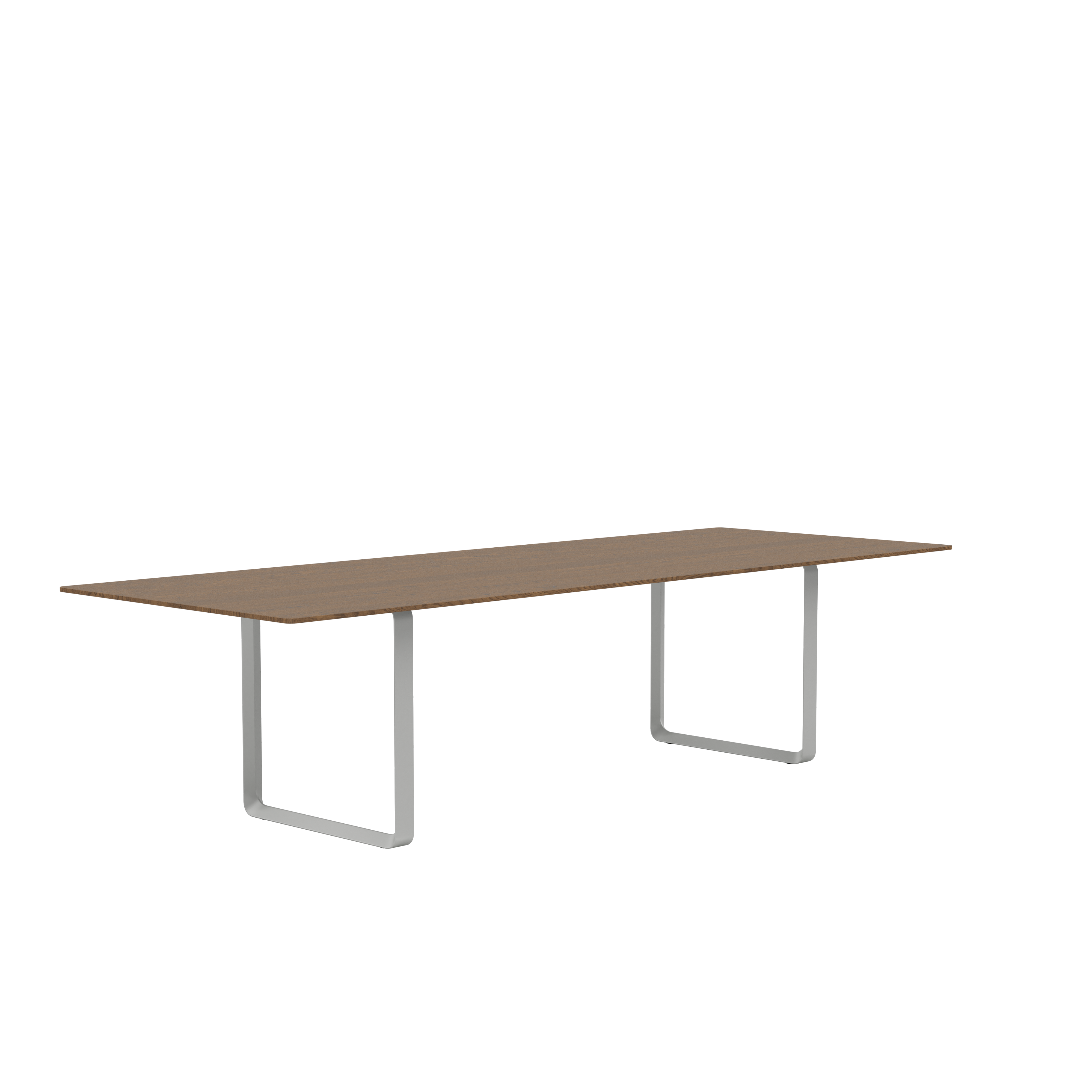 Table 70/70 dark oak wood with gray base