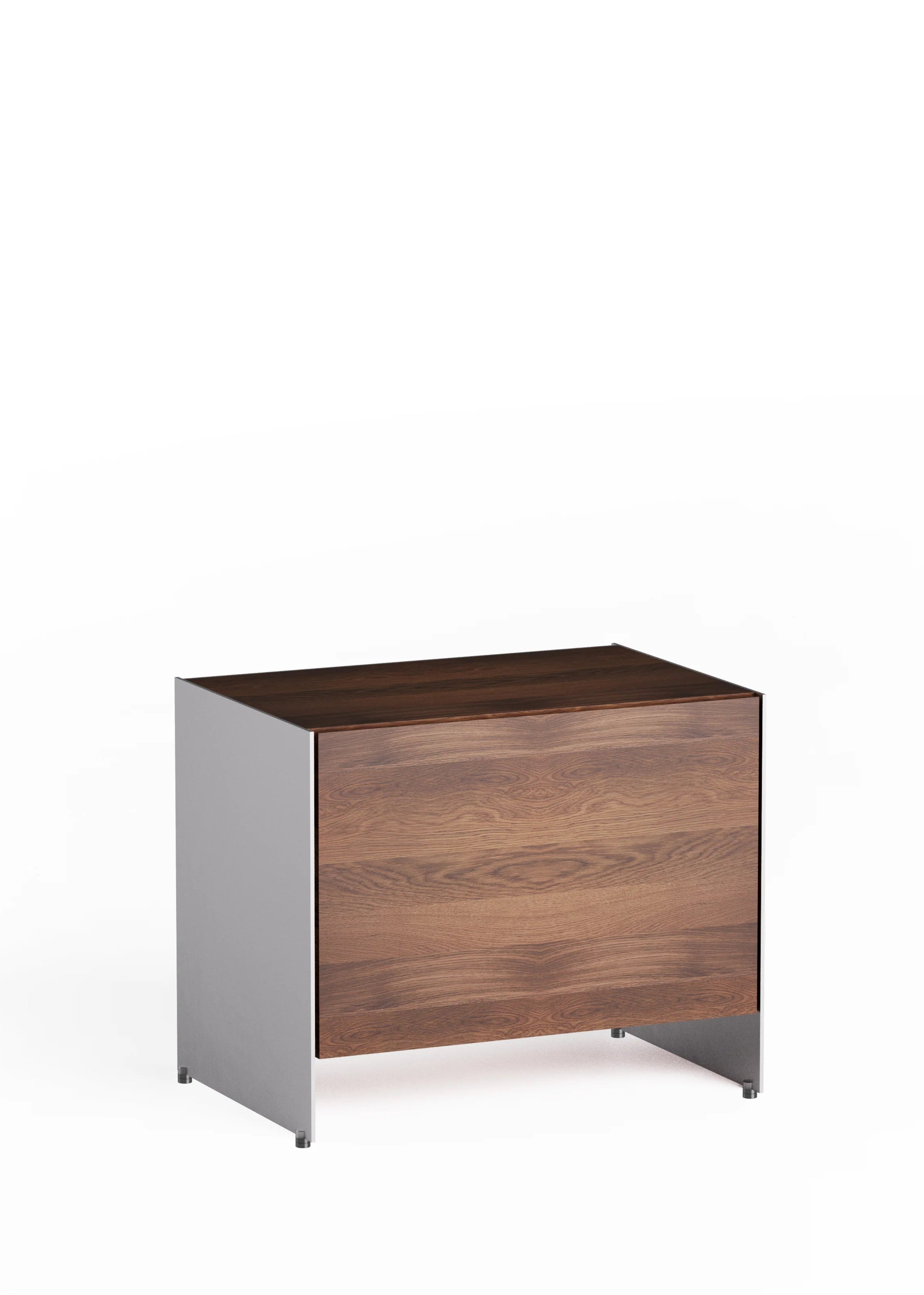 ALOOX 60 Cabinet in Dark Oak Wood with Aluminum Finish