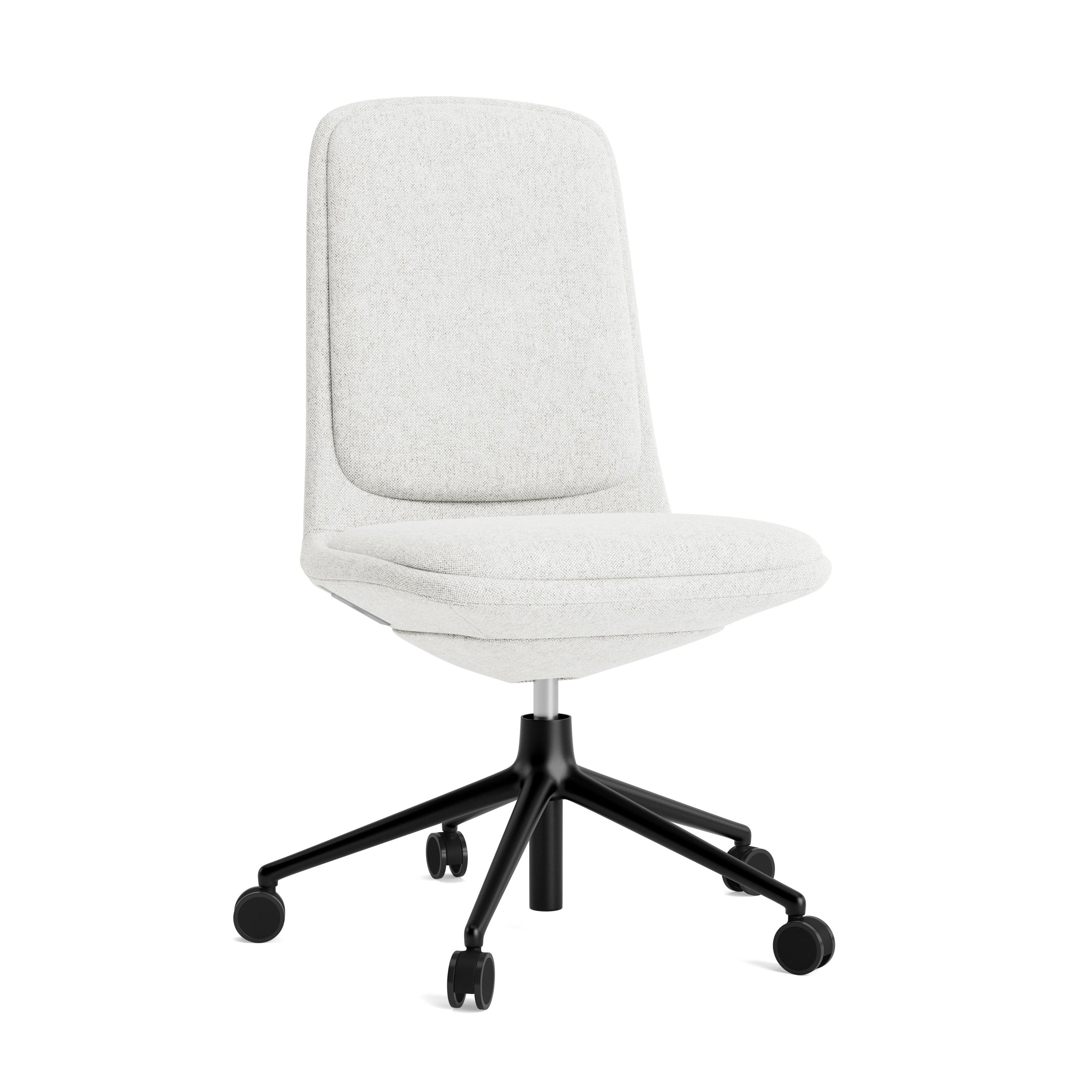 Off low 5W Upholstered office chair with a black base