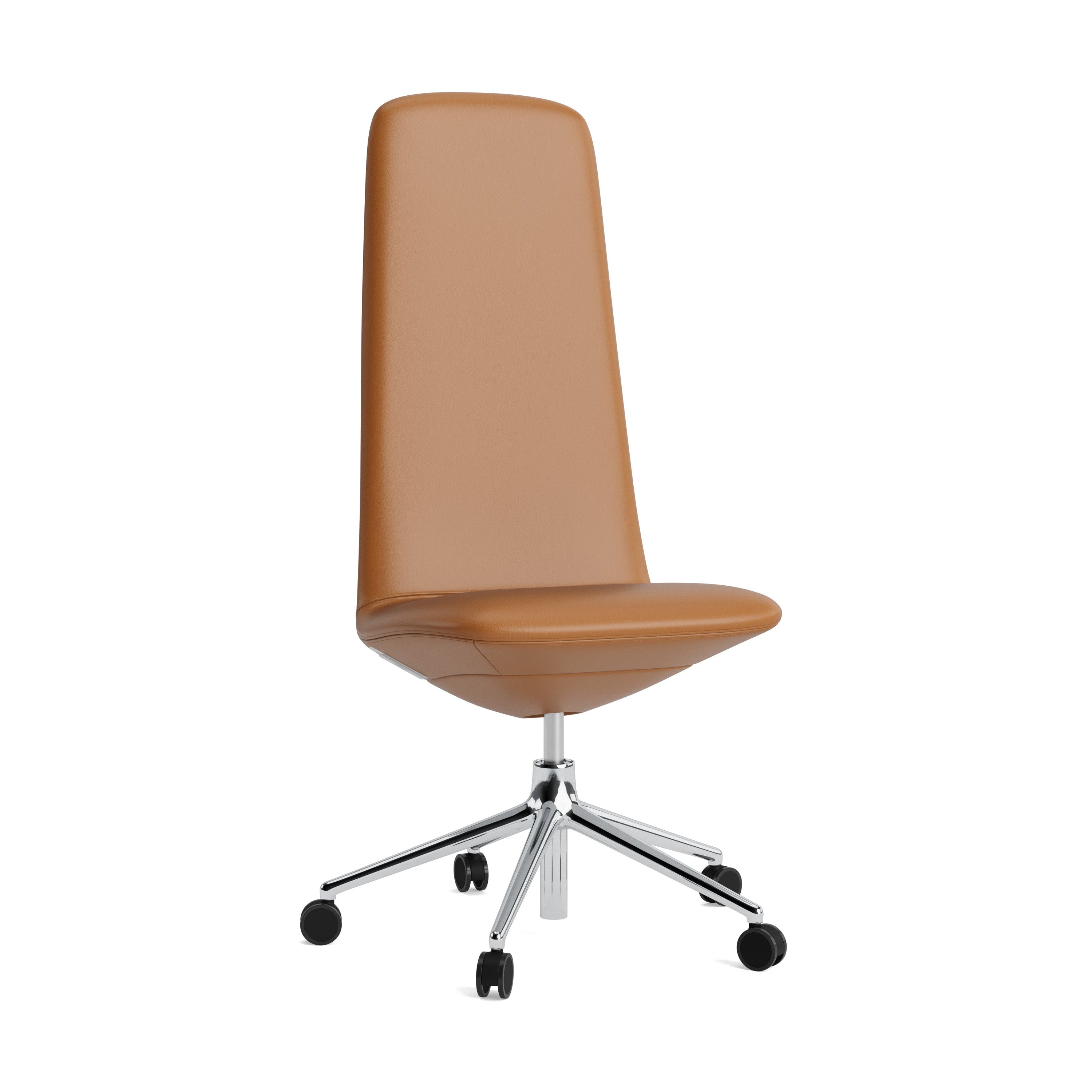 Office chair upholstered off High 5W with aluminum base