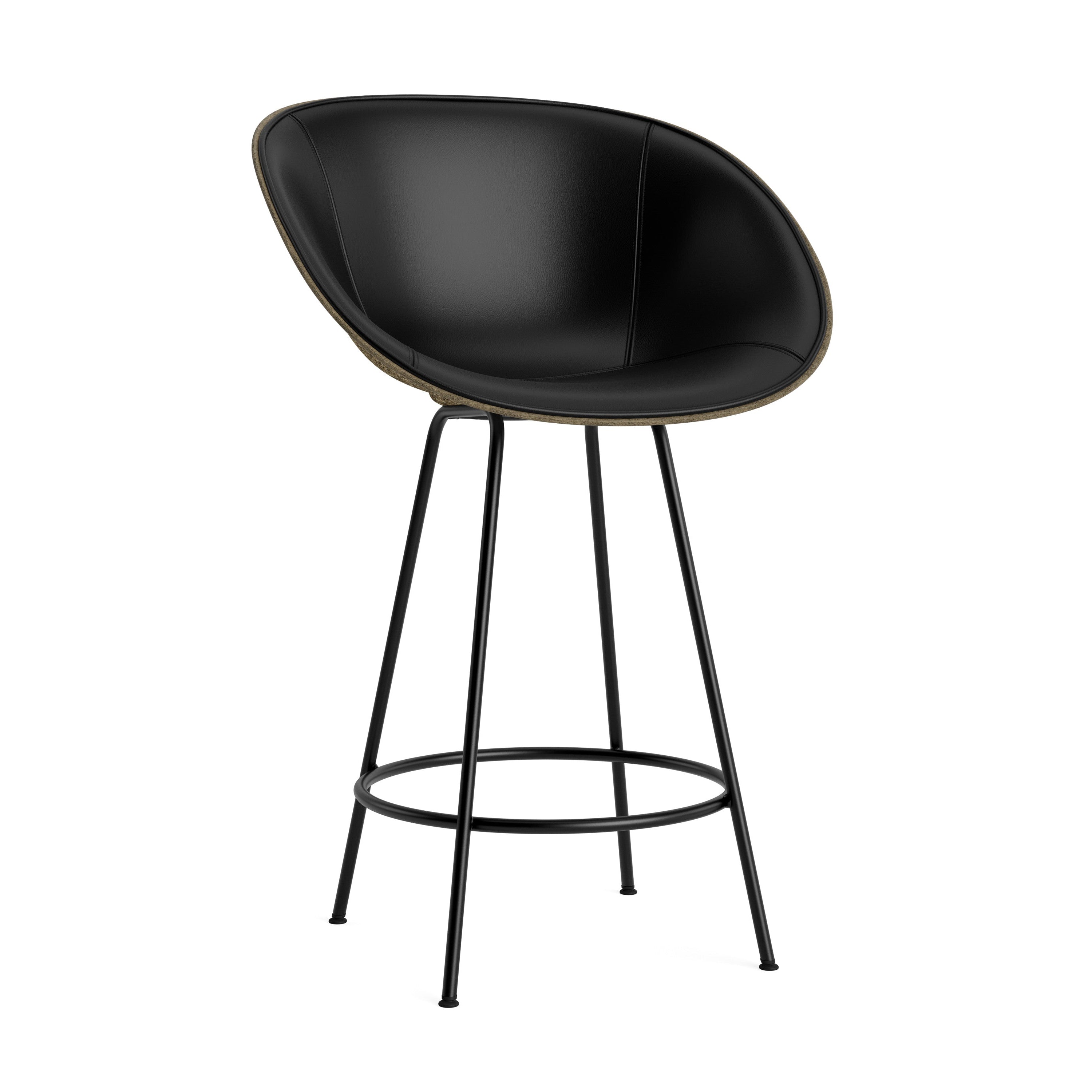 Armchair upholstered bars of the Armchair Green Mat with a black base