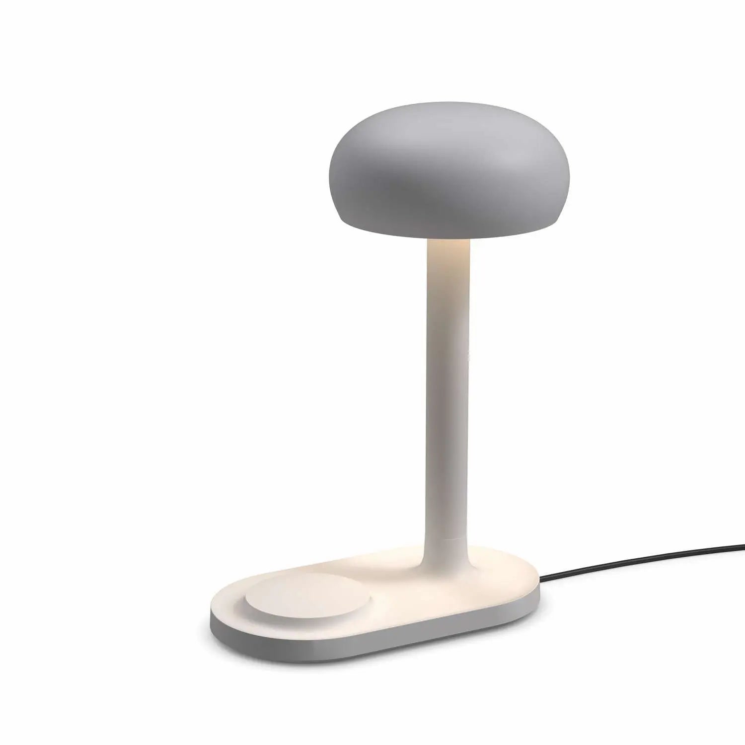 Tischlampe mit kabellosem Ladegerät EMENDO grau