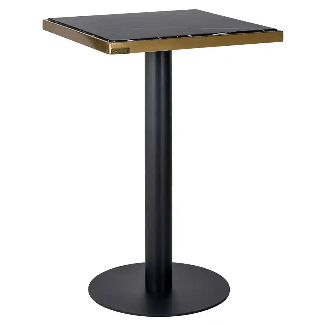 Barhocker ZENZA schwarz mit Gold