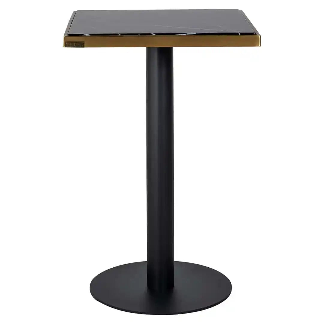 Barhocker ZENZA schwarz mit Gold