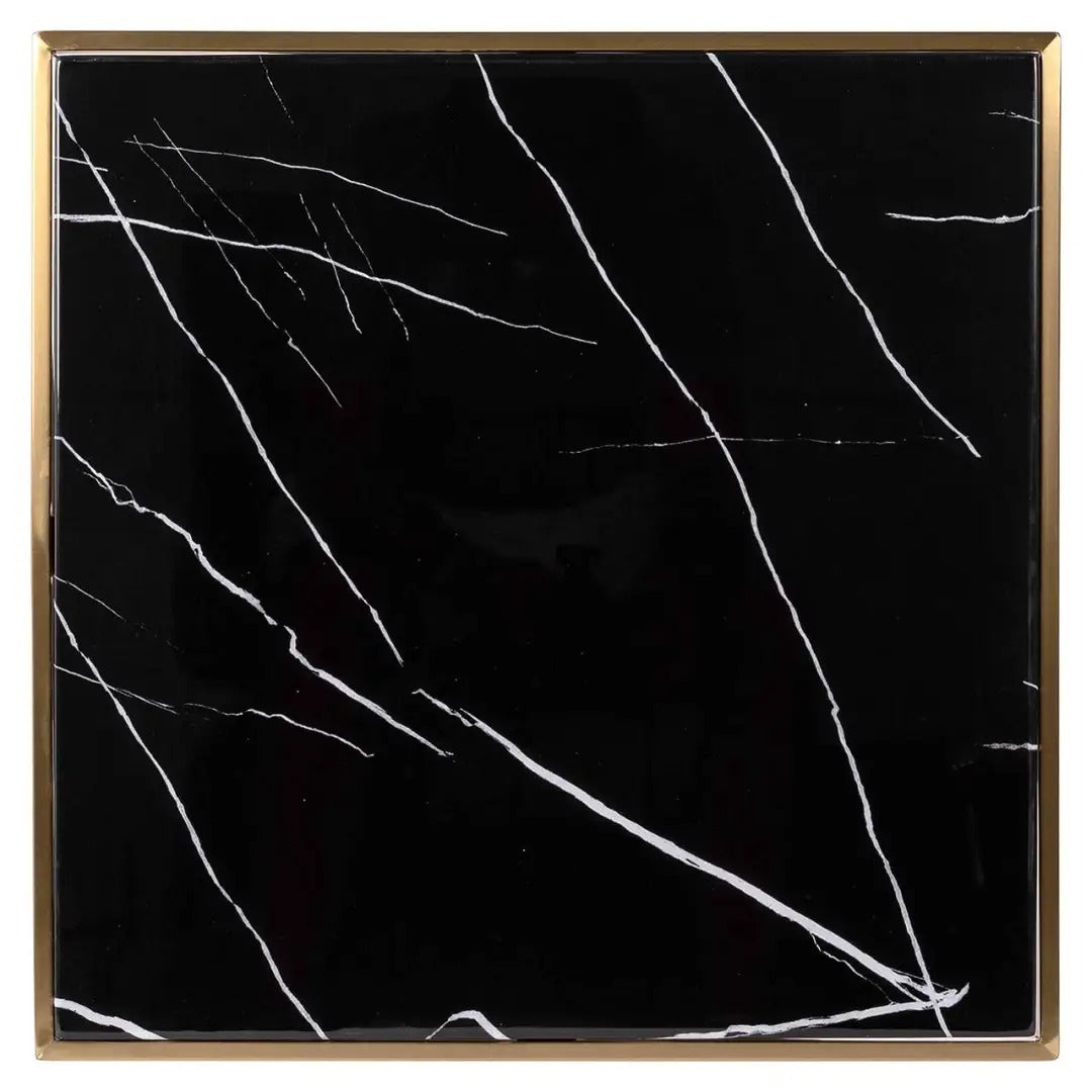 Barhocker ZENZA schwarz mit Gold