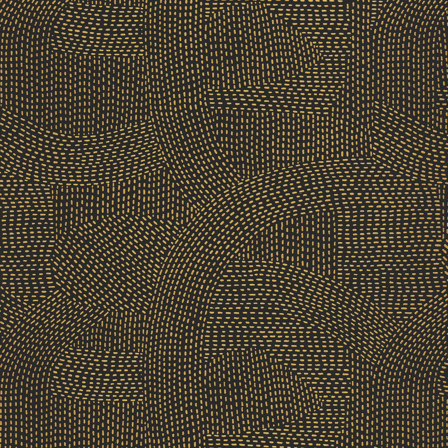 FRANZ Abstract Pattern Wallpaper - CARBONE Brown with Gold