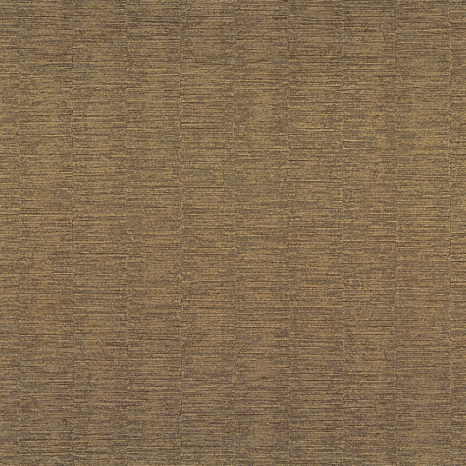 Metallic Textured Wallpaper in Stripes SCANDIUM - NOIR/DORE Gold with Black