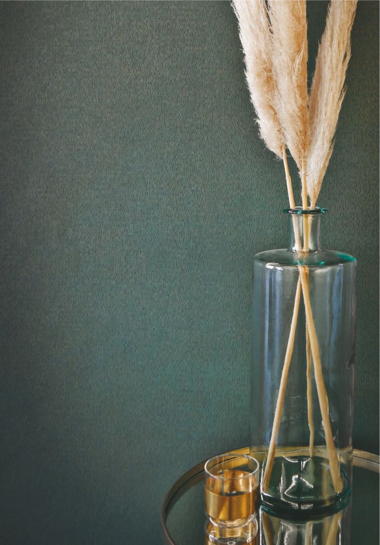 Structural wallpaper imitating straw marquetry ROSEAU - SAND beige