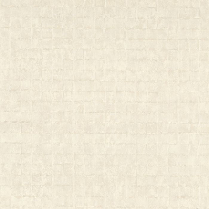 Structural wallpaper imitating tiles FAENZA - IVORY ivory