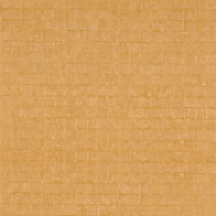 Structural wallpaper imitating tiles FAENZA - JAUNE D'OR dark yellow