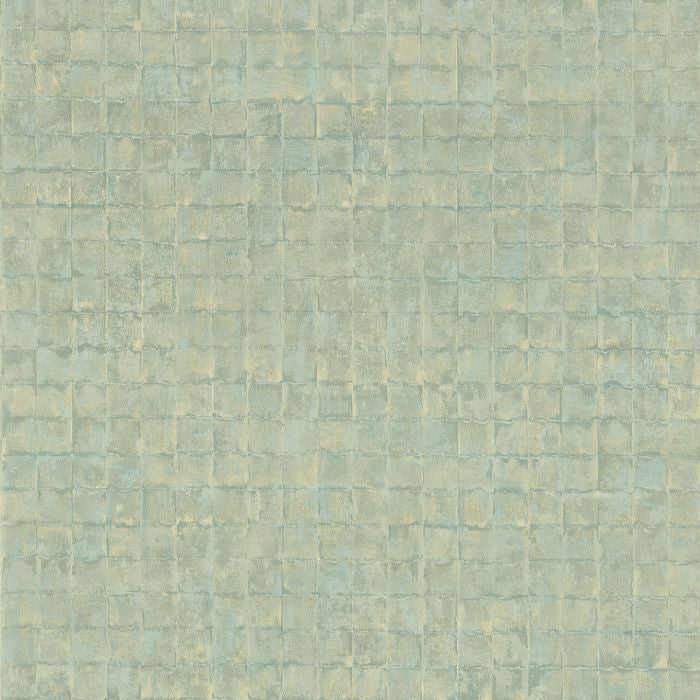 Structural wallpaper imitating tiles FAENZA - CELADON mint green