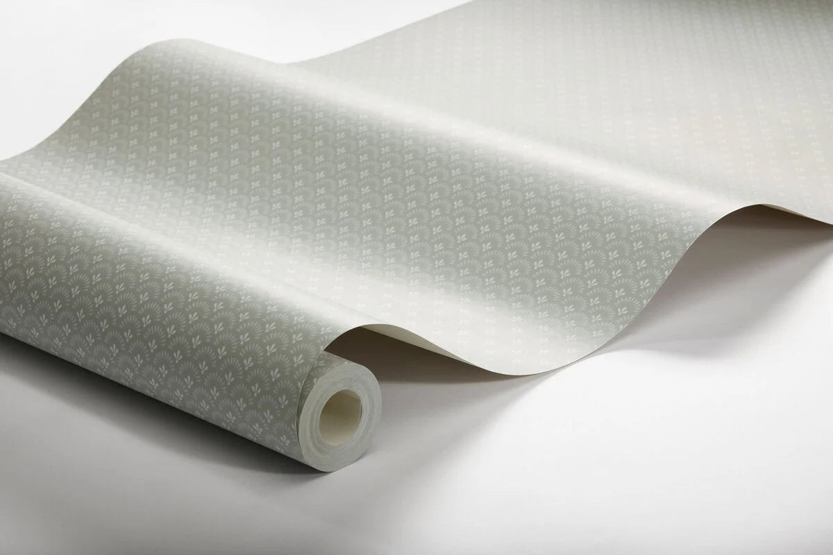 Geometrische Tapete mit Blumenmotiv DAISY grün