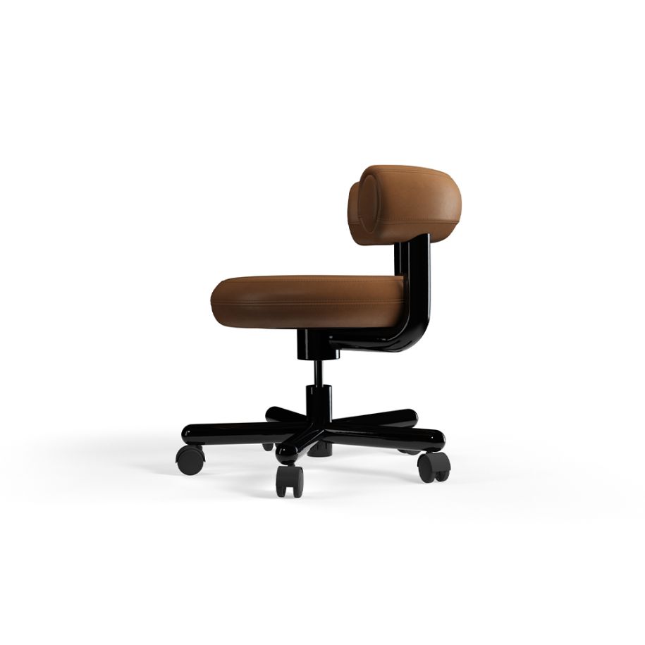 FAT office chair brown leather