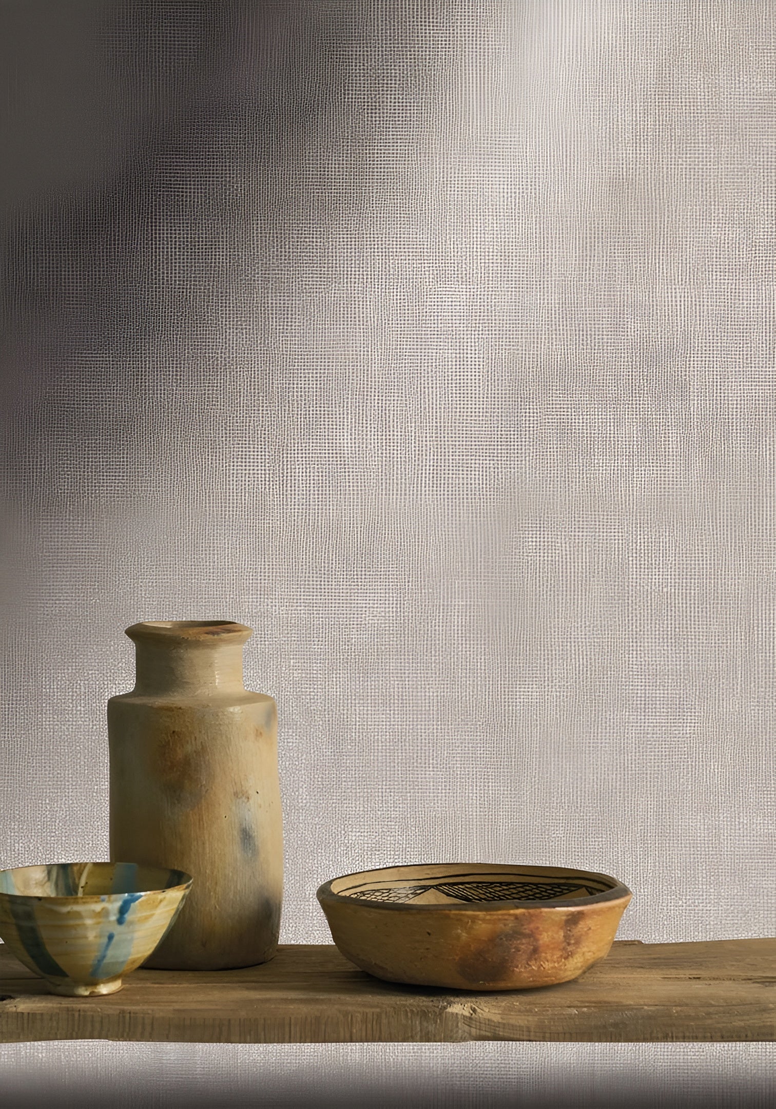 Matte, glatte Tapete mit perlmuttartigem Effekt OCTA - GREGE beige