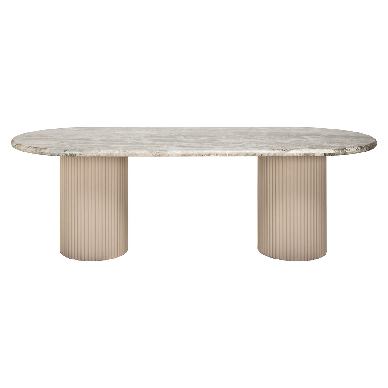 Beiger CORONEL Tisch mit Marmorplatte