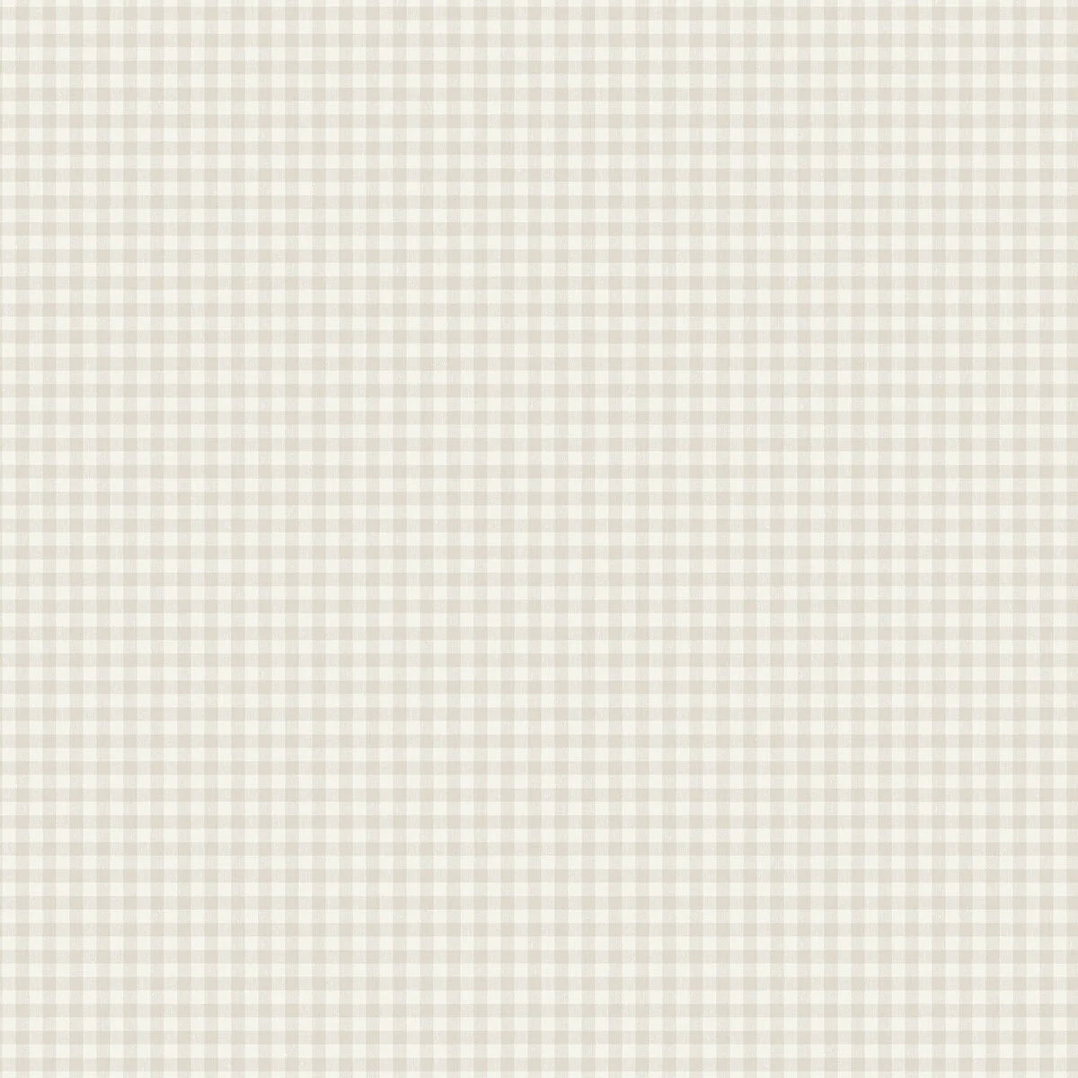 Structural wallpaper imitating linen in plaid PICNIC CHECK gray with beige