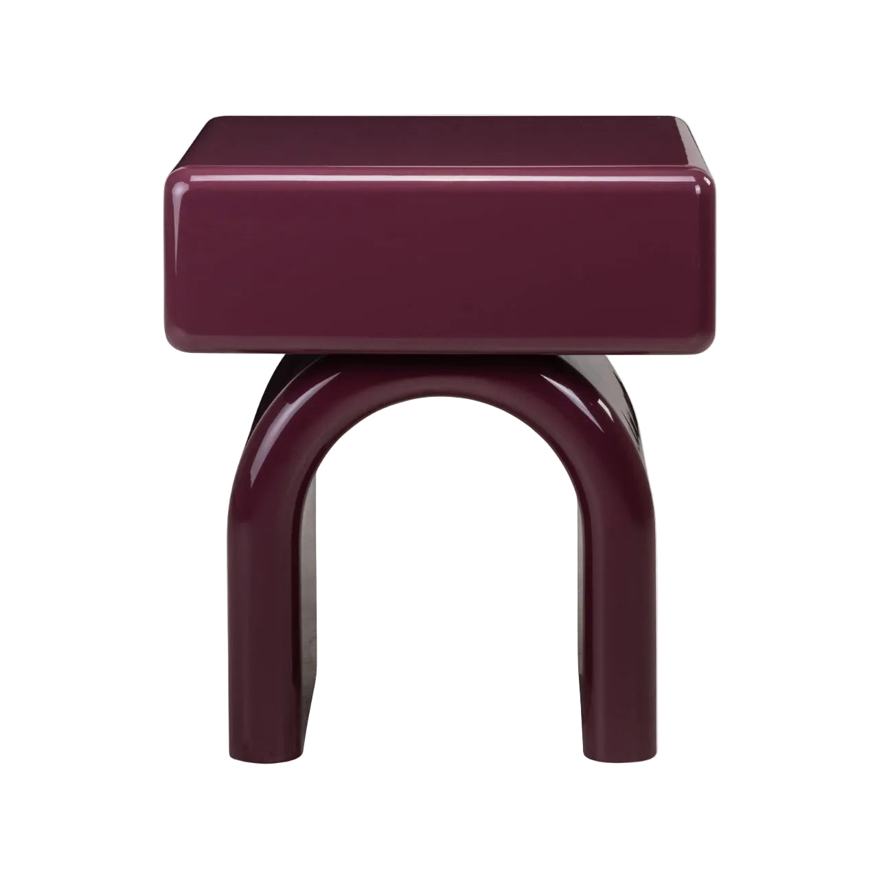 BENNET Nightstand in Burgundy