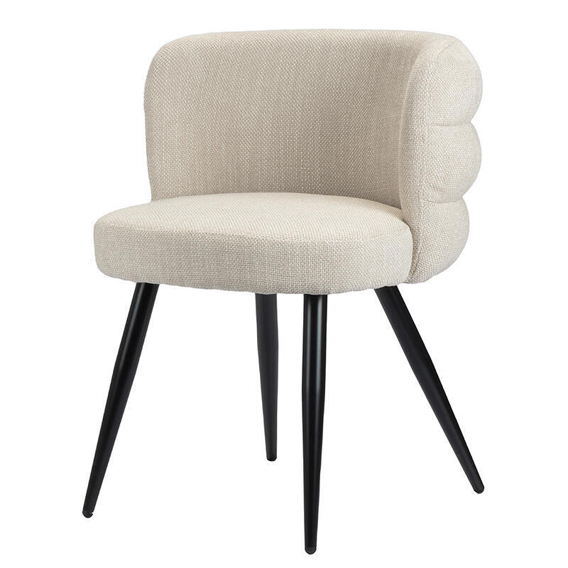 CLOUD Chair Light Beige with Black Base