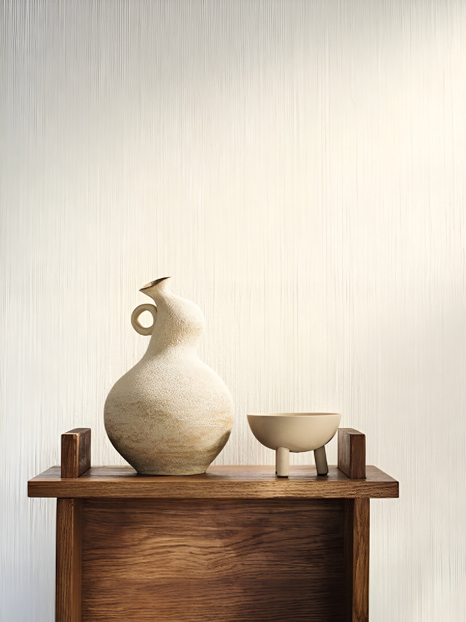 Strukturierte Textiltapete, die Rinde imitiert TOGIAN - BEIGE hellbeige