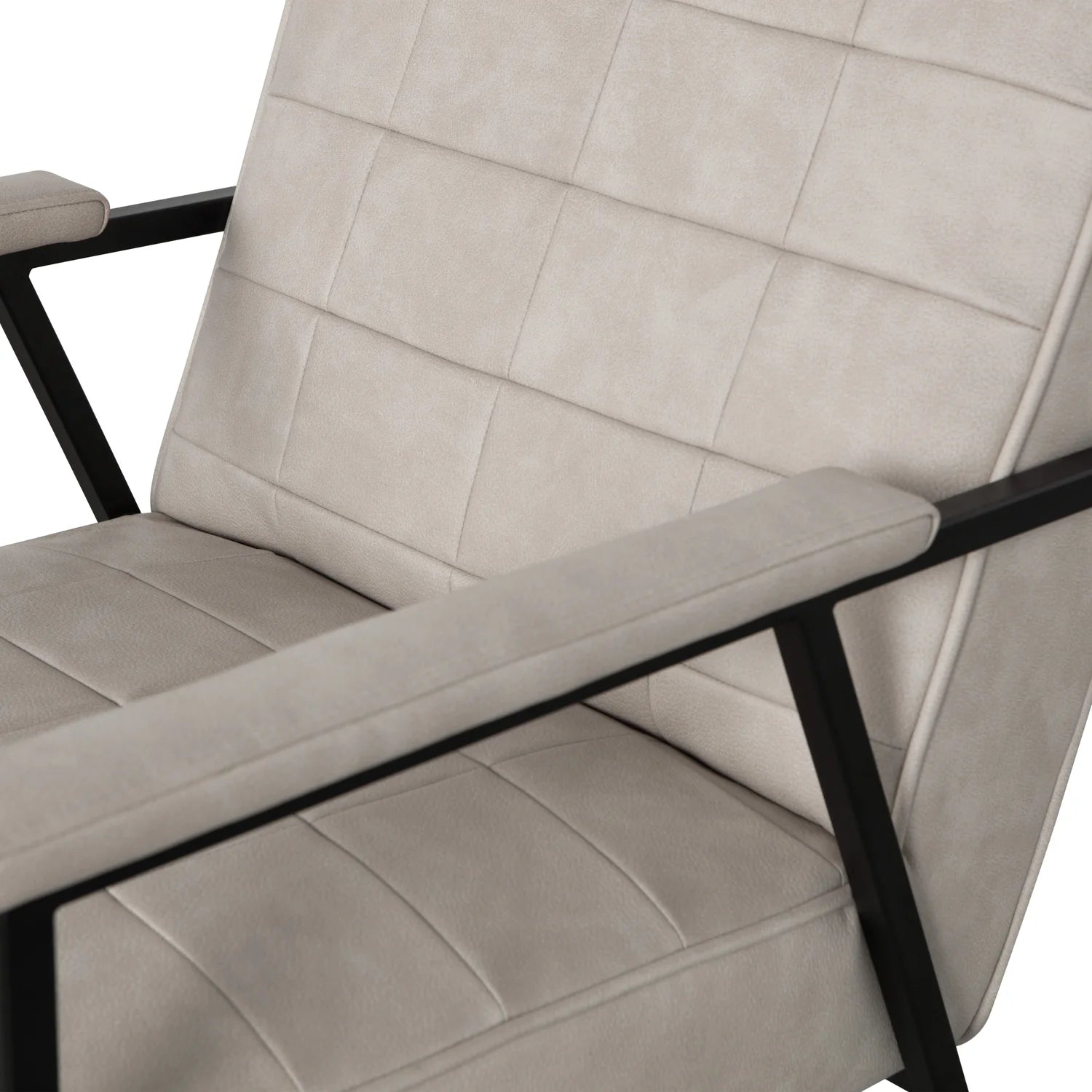 Chair patchwork gray -leather eco -leather