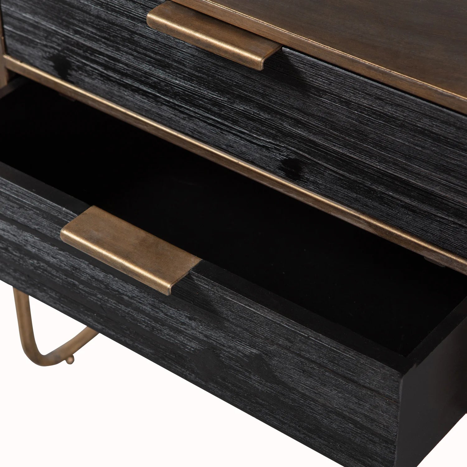 Höfliche Nachtschrank Altes Messing
