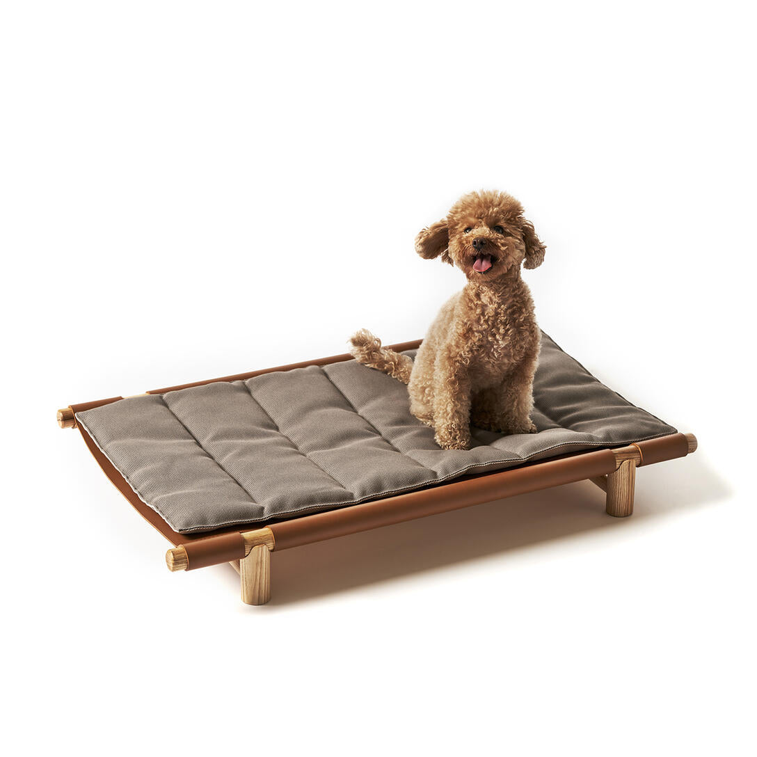 Hundebett BERBERÉ cognacfarbene Leder