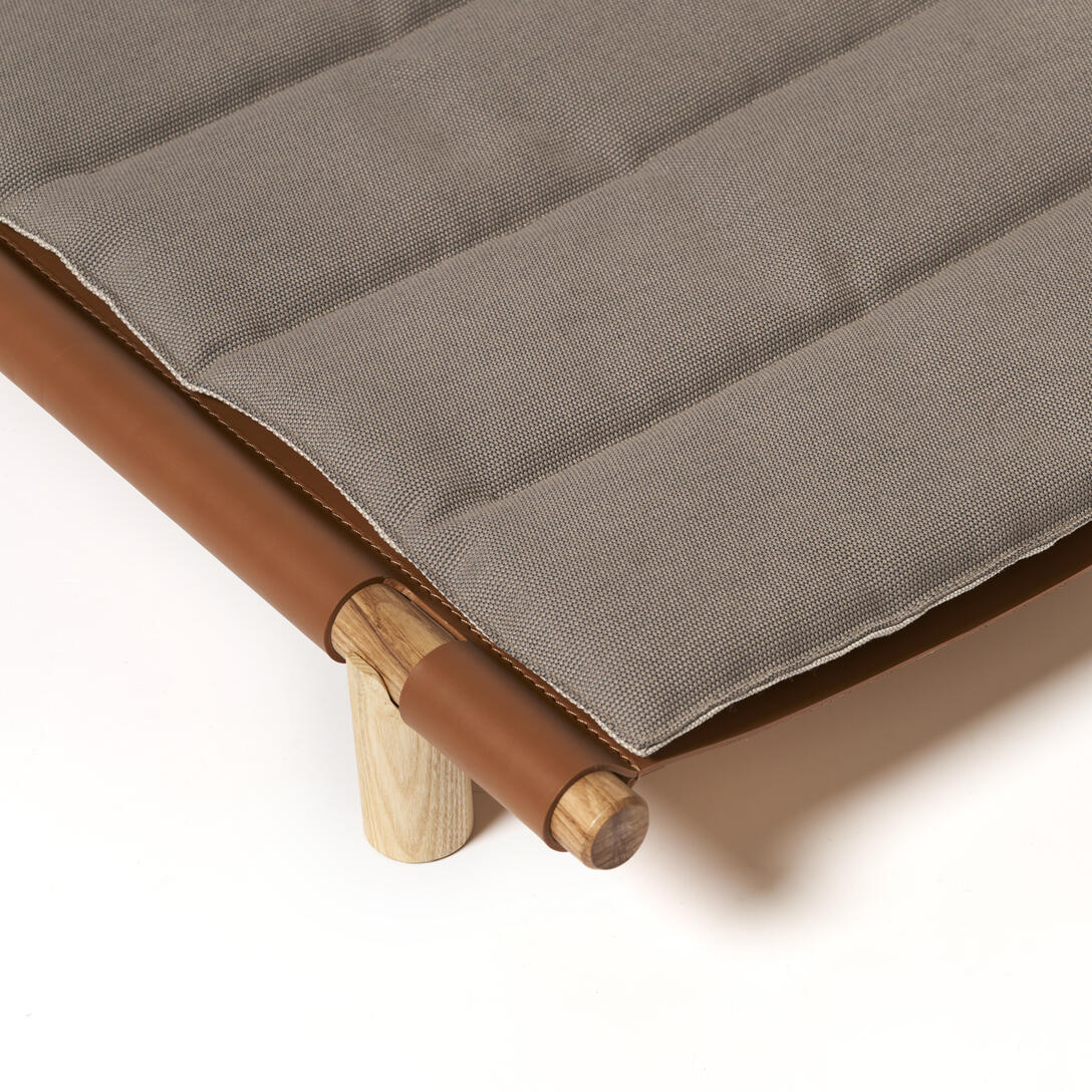 Hundebett BERBERÉ cognacfarbene Leder