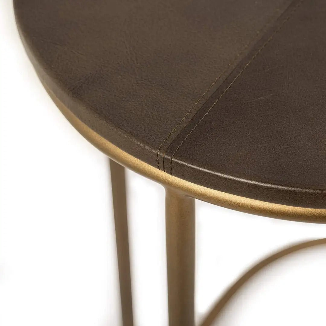 Beistelltisch ZILLON braun mit Gold