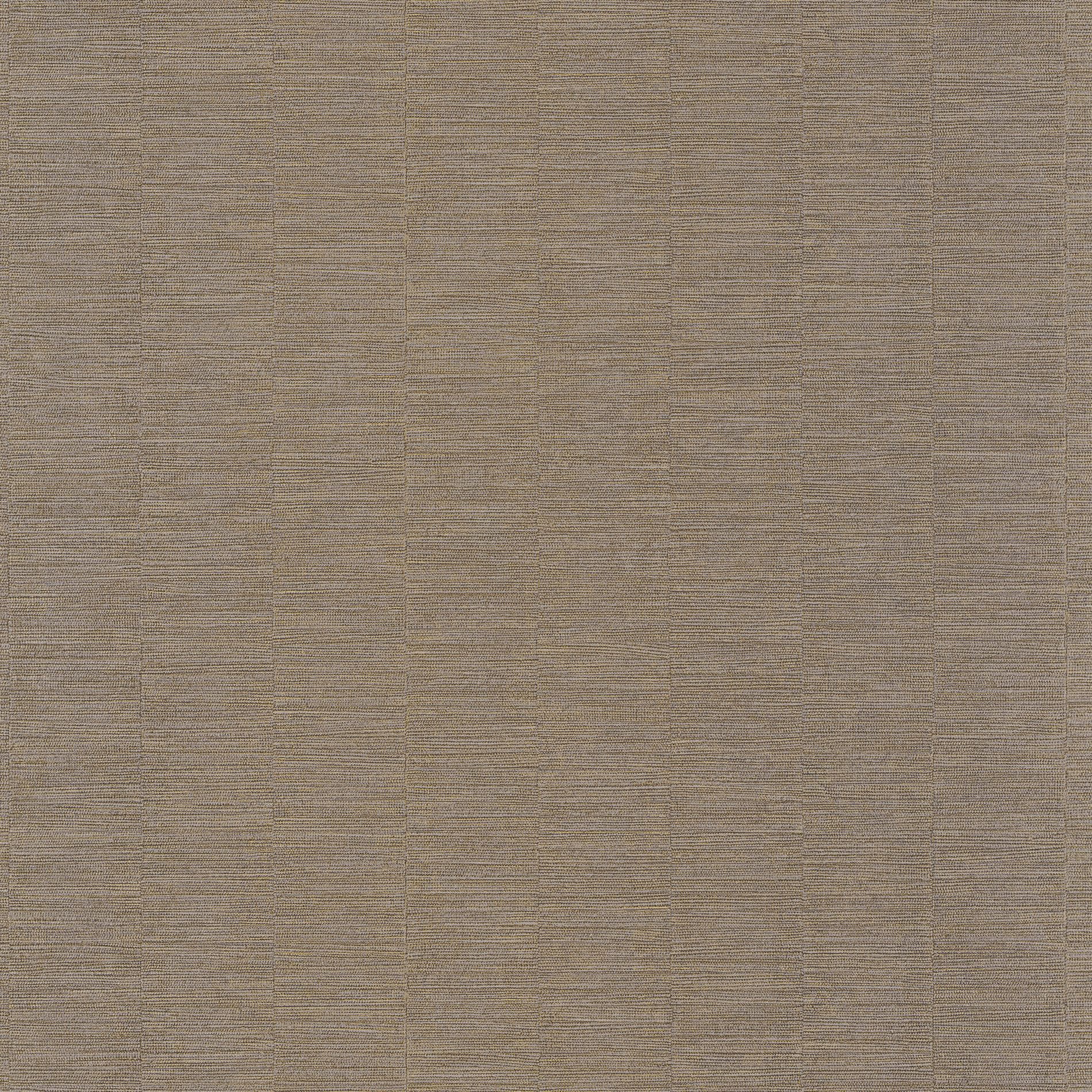 Metallisch strukturierte Tapete mit Streifen PLATINUM hellbraun