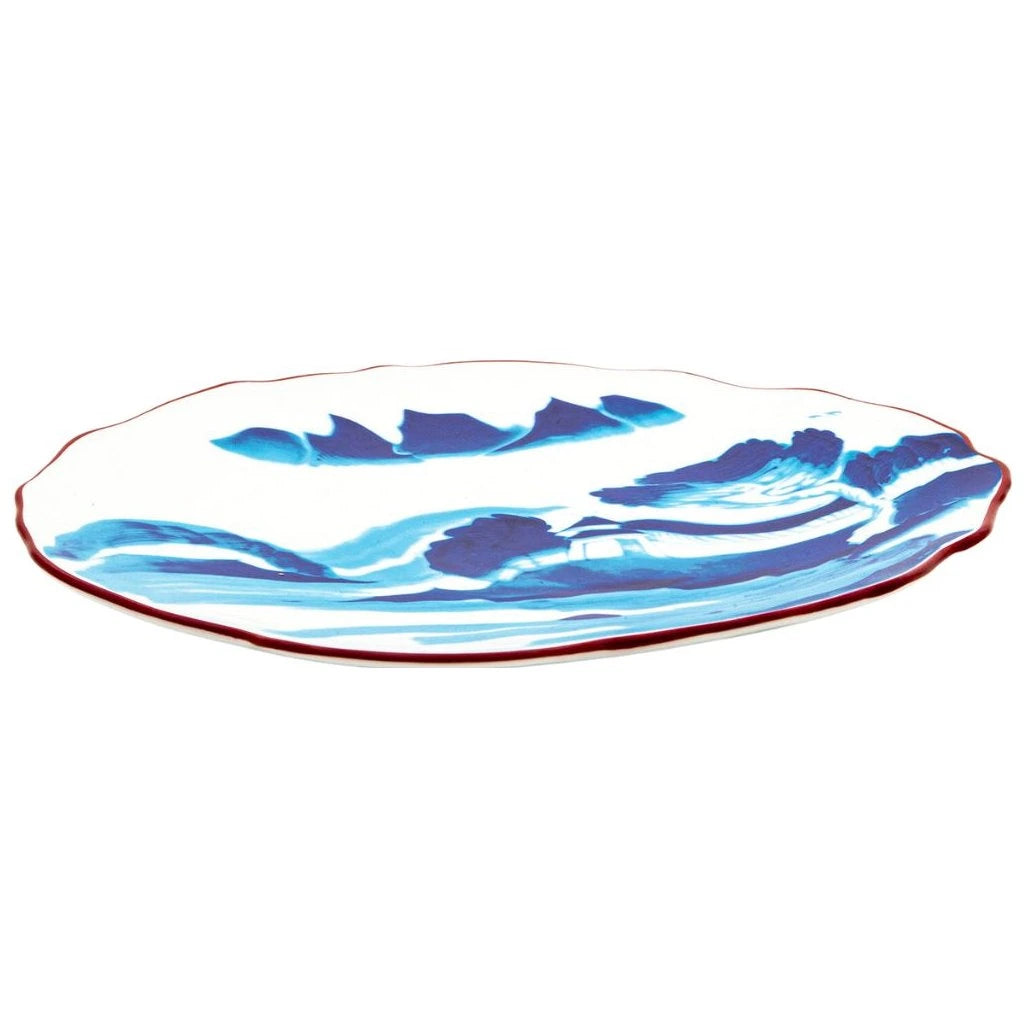 Classic on acid plate - melting landscape porcelain