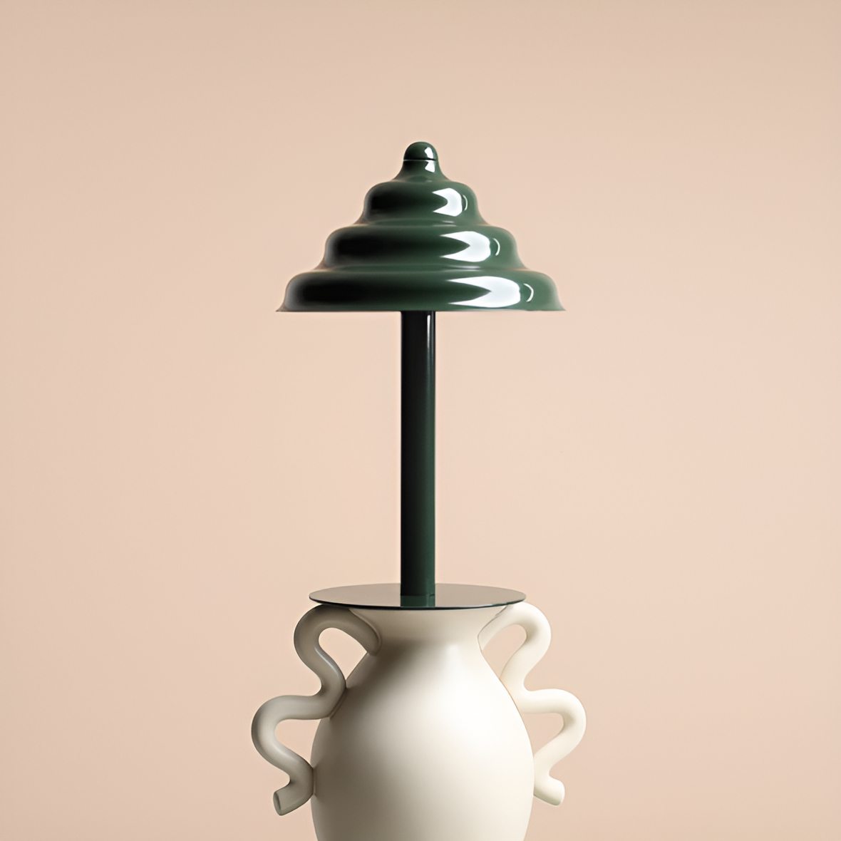 Green wave table lamp