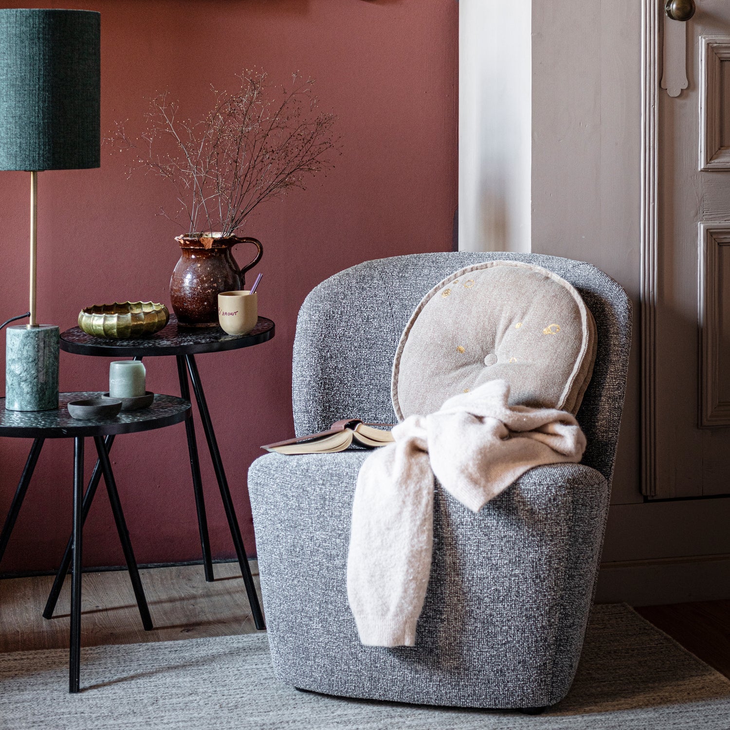 Sessel LOFTY grauem Melange