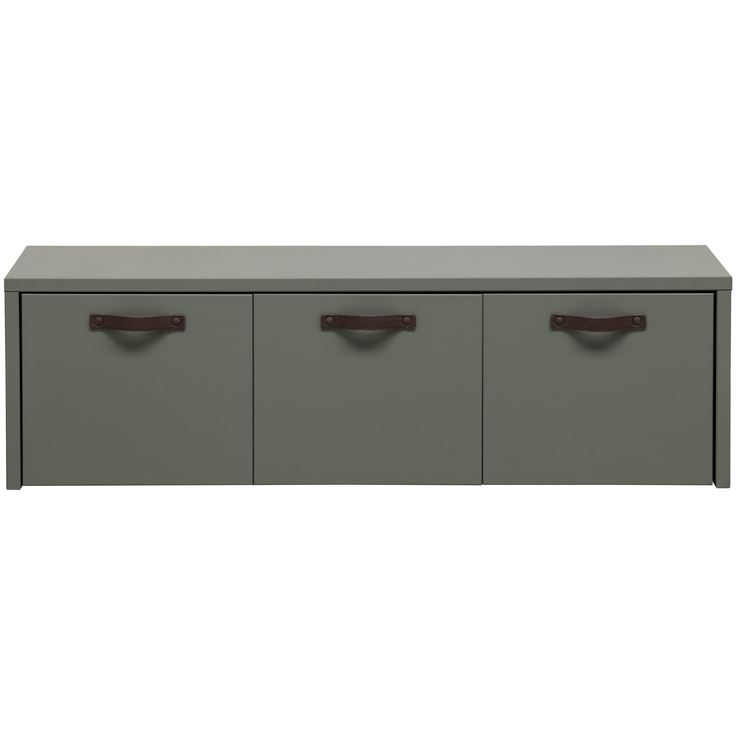 STAGE Bench with Drawers in Gray-Green