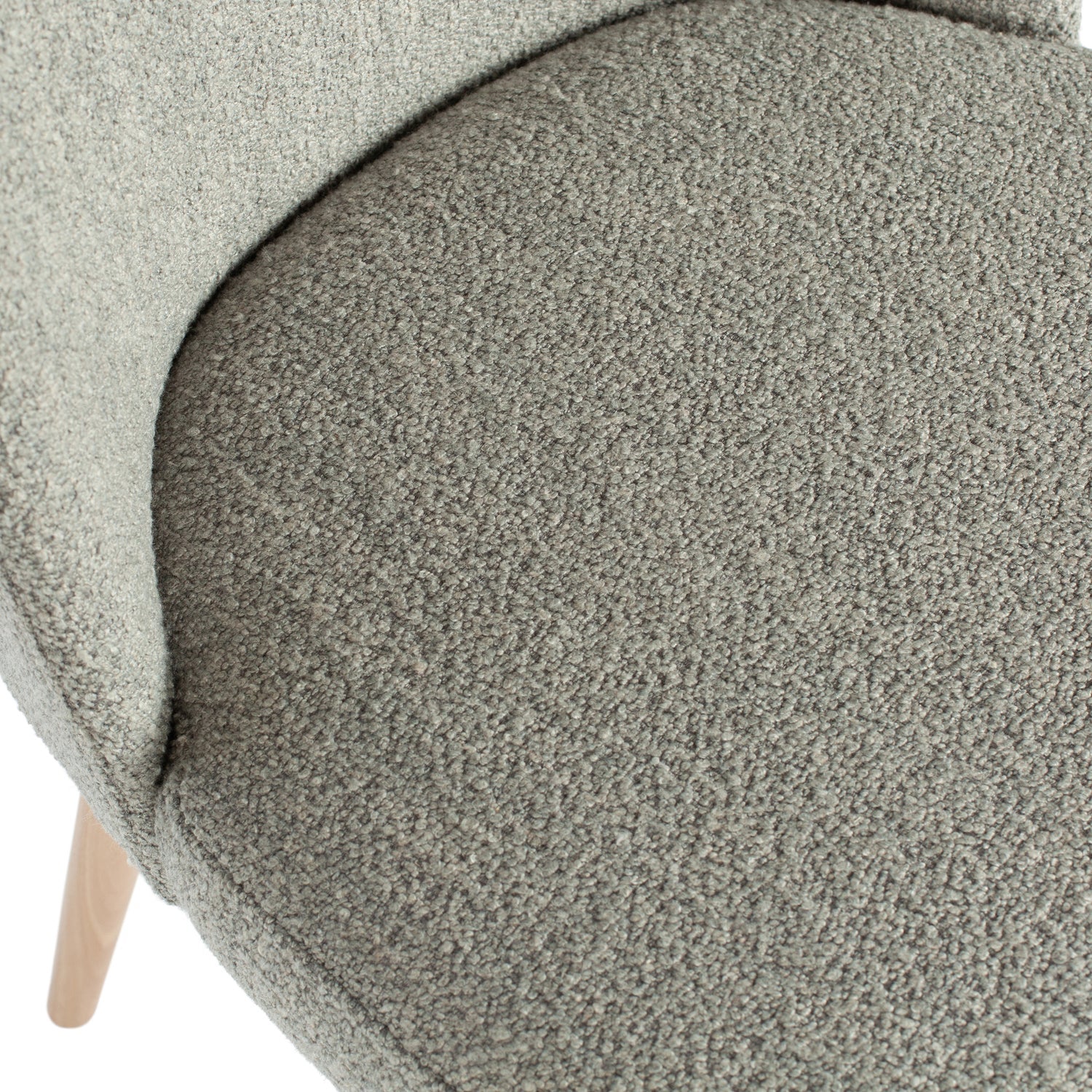FORCE light gray bouclé chair [Amelia]