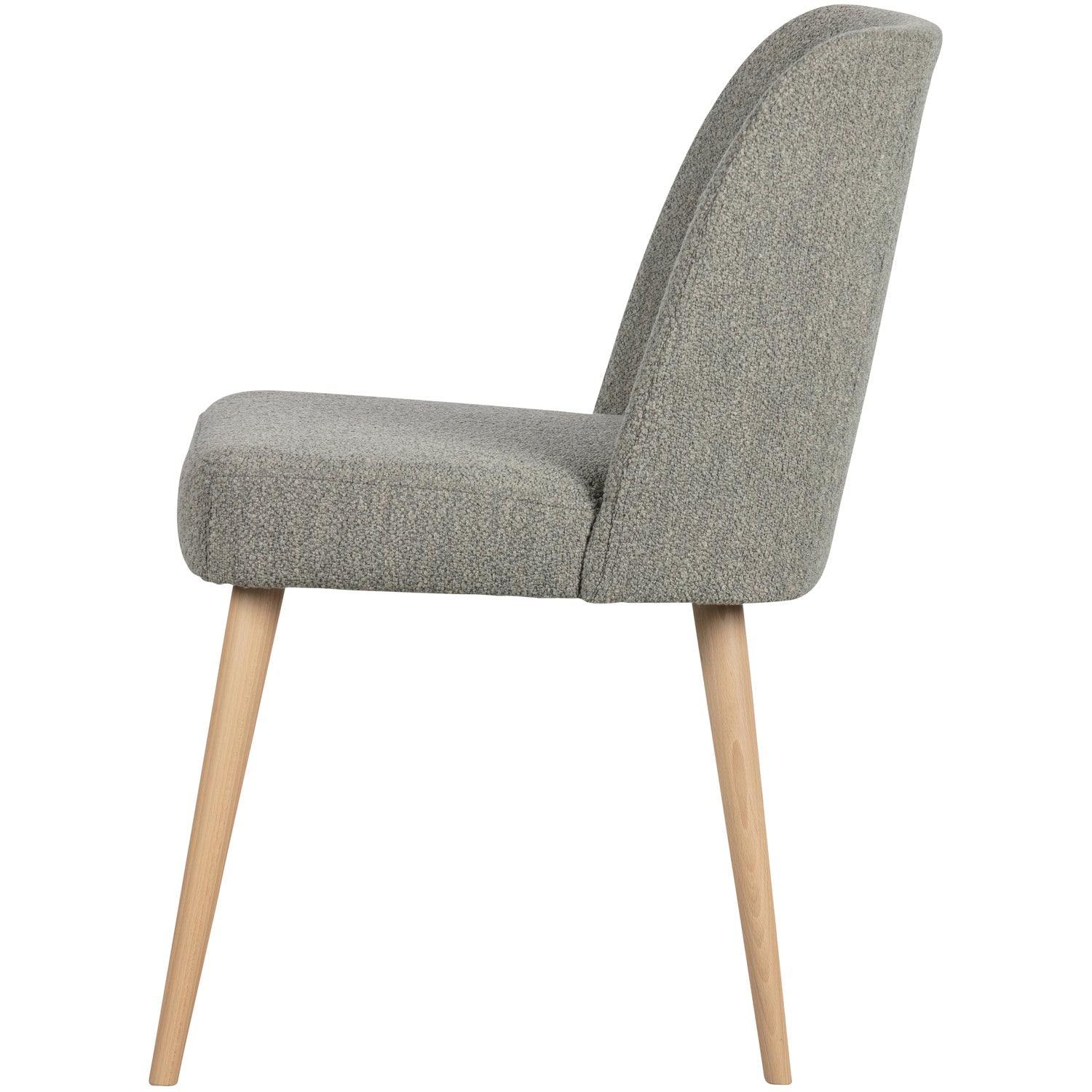 FORCE light gray bouclé chair [Amelia]