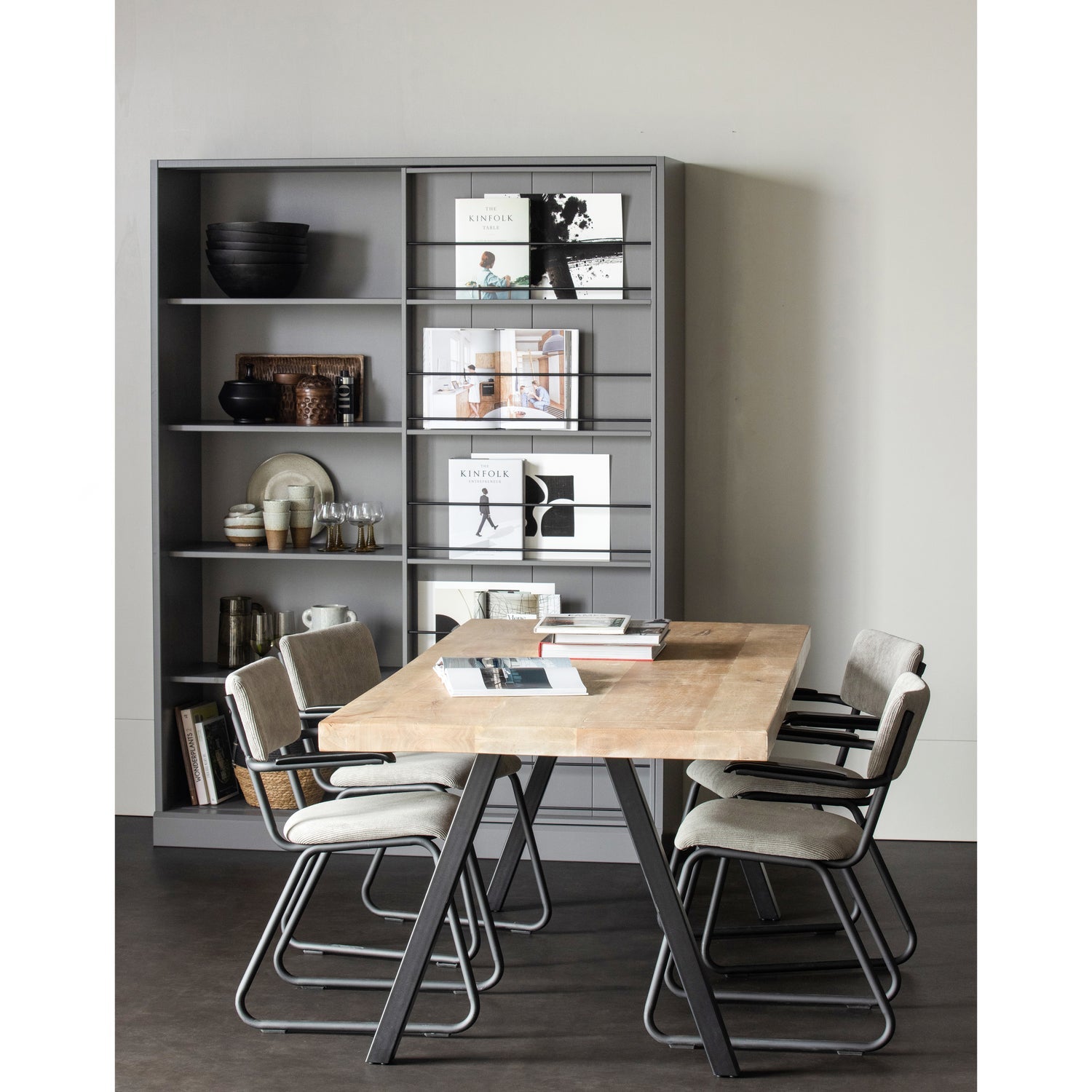 Rectangular Table TABLO Mango Wood with V-Shaped Base
