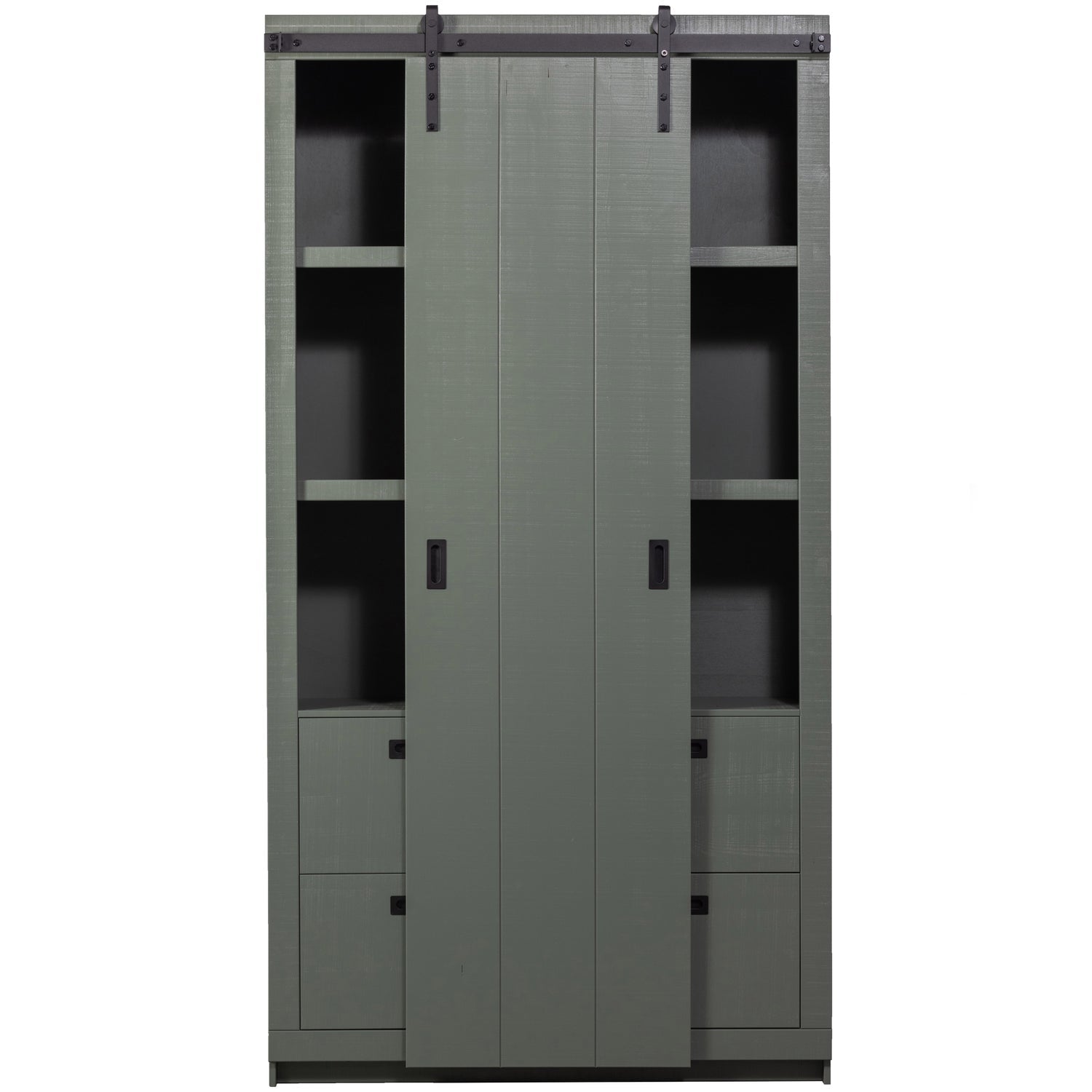 SLIDE BARN Sliding Wardrobe Gray-Green