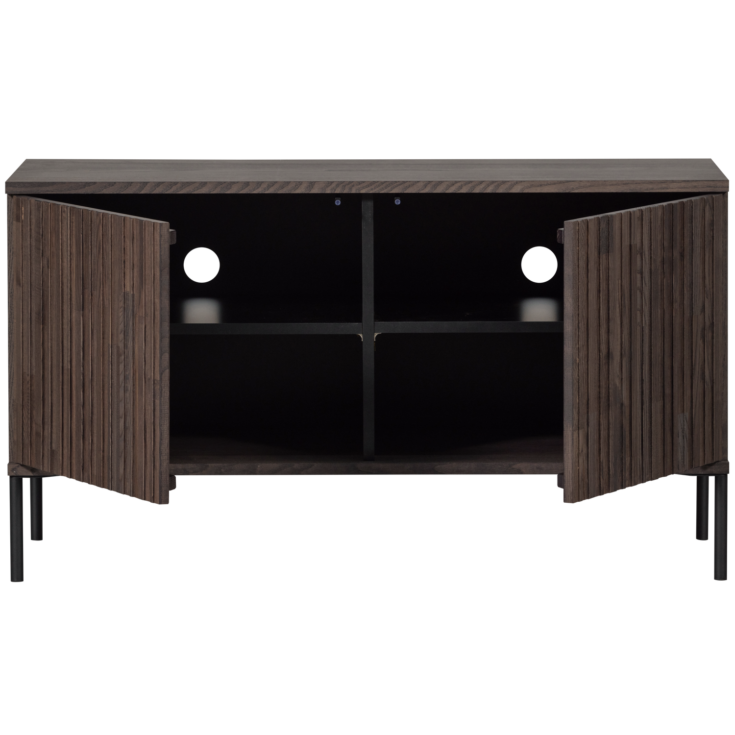 RTV-Sideboard NEW GRAVURE dunkelbraun Eschenfurnier