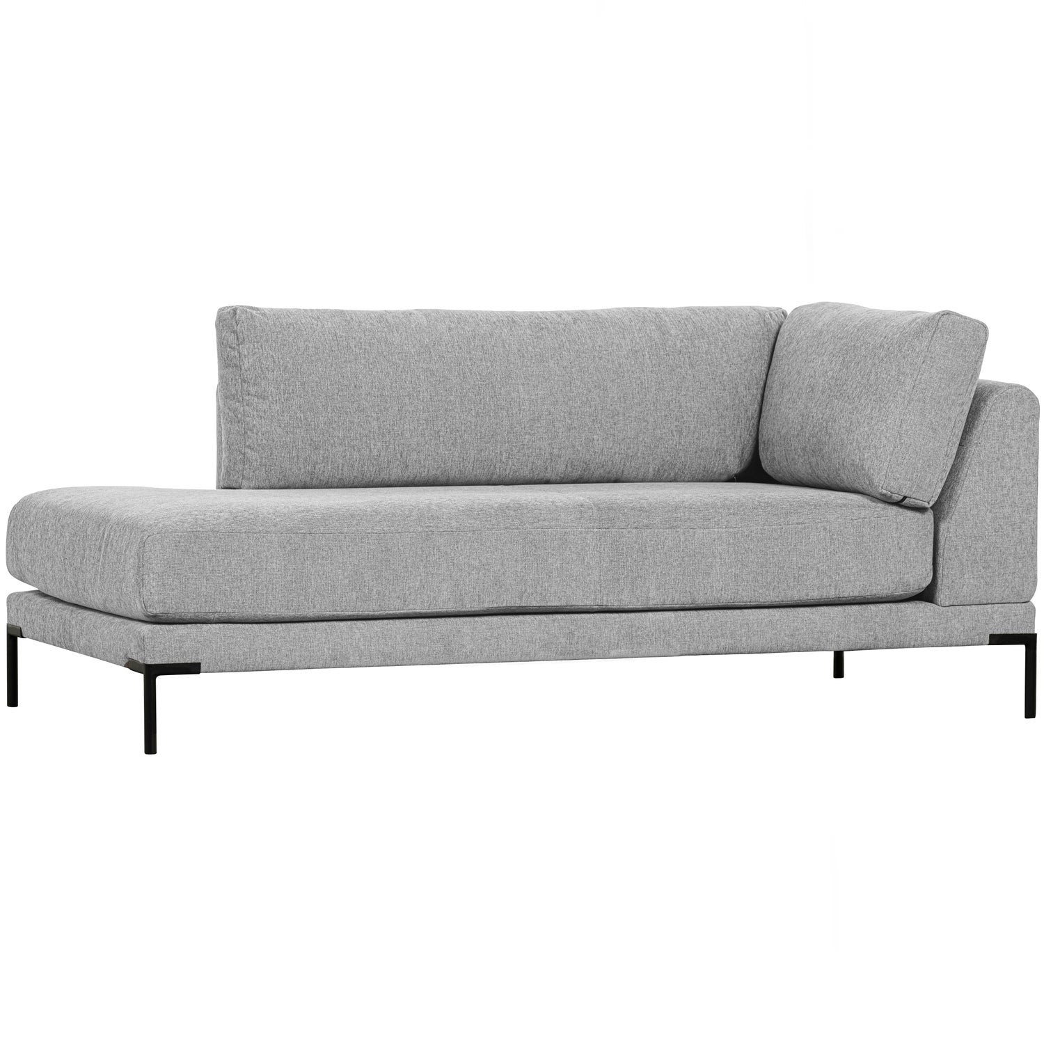 Right-facing chaise longue COUPLE light gray