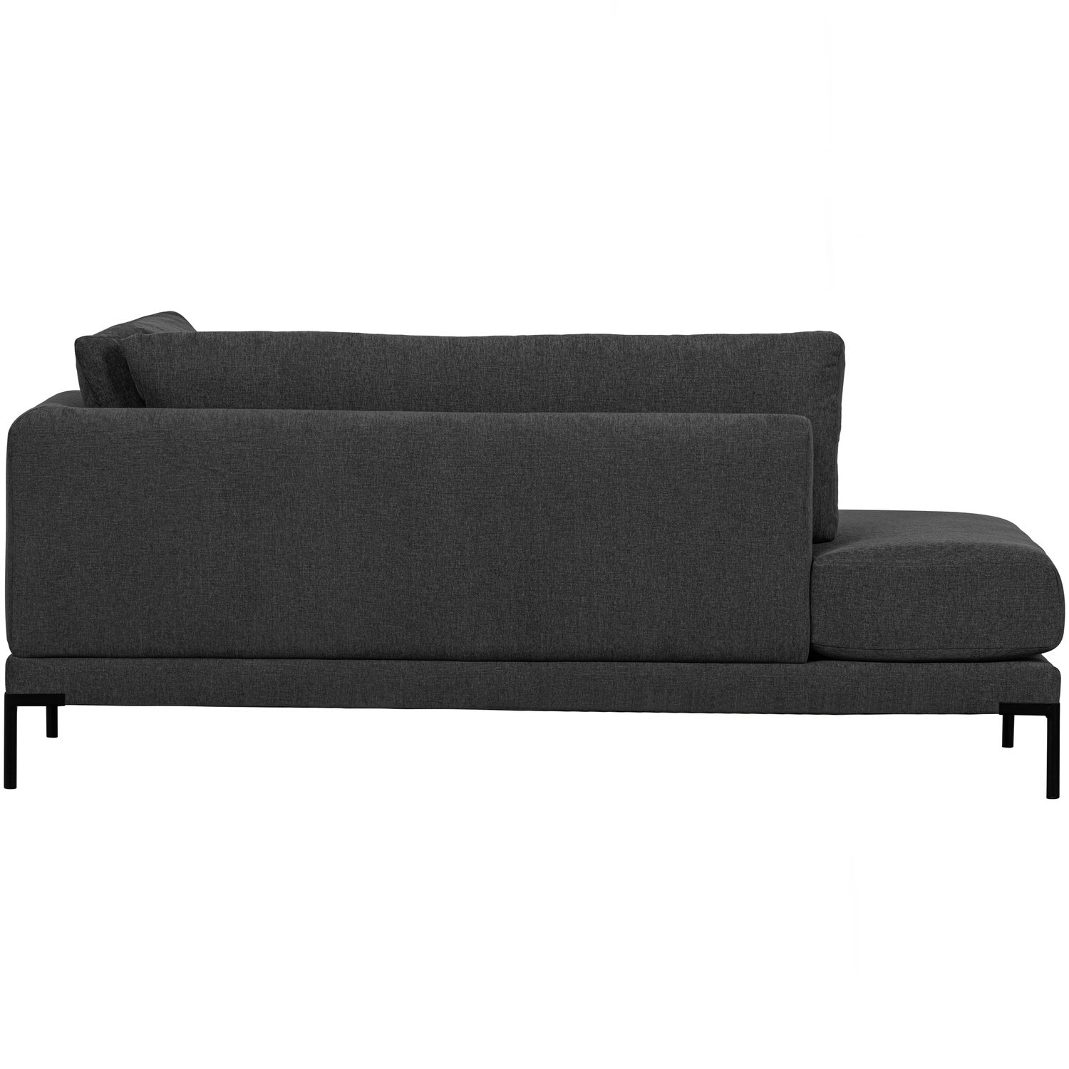 Right-facing chaise longue COUPLE in anthracite