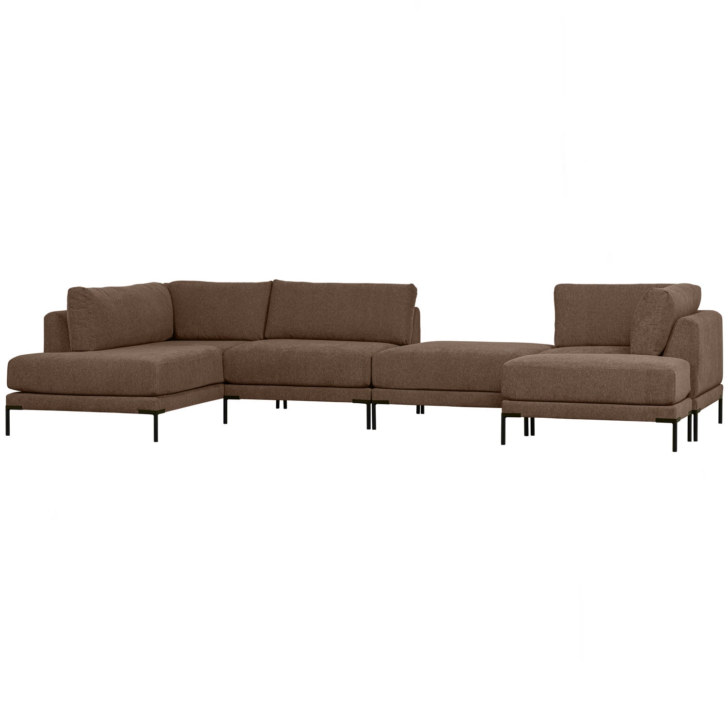 Right-facing chaise longue COUPLE chocolate