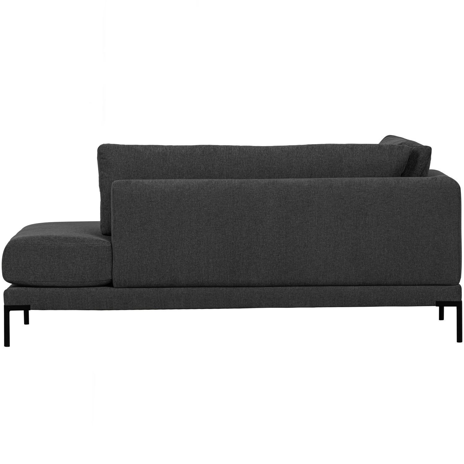 Left-facing chaise longue COUPLE in anthracite
