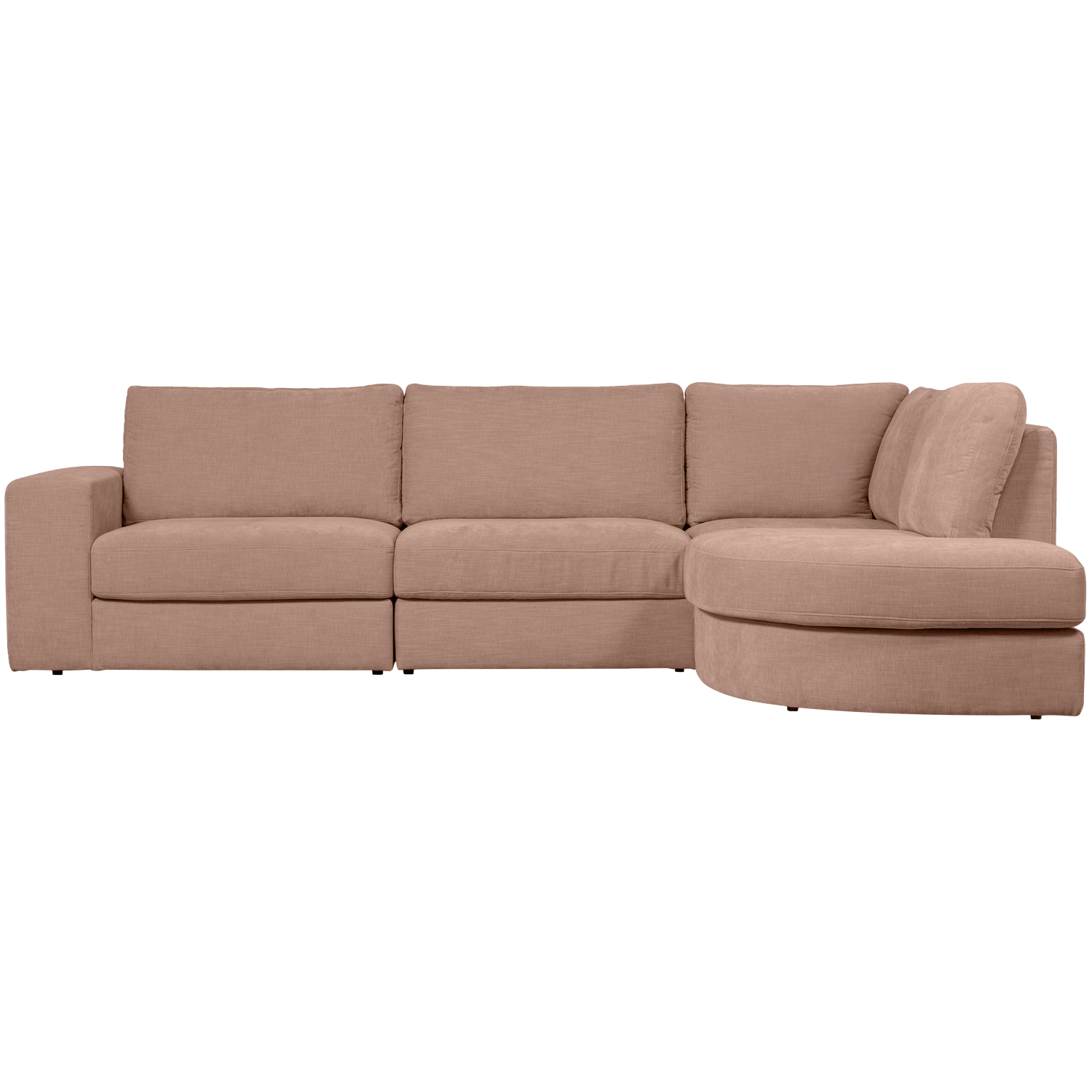 Right-facing FAMILY corner sofa in pink